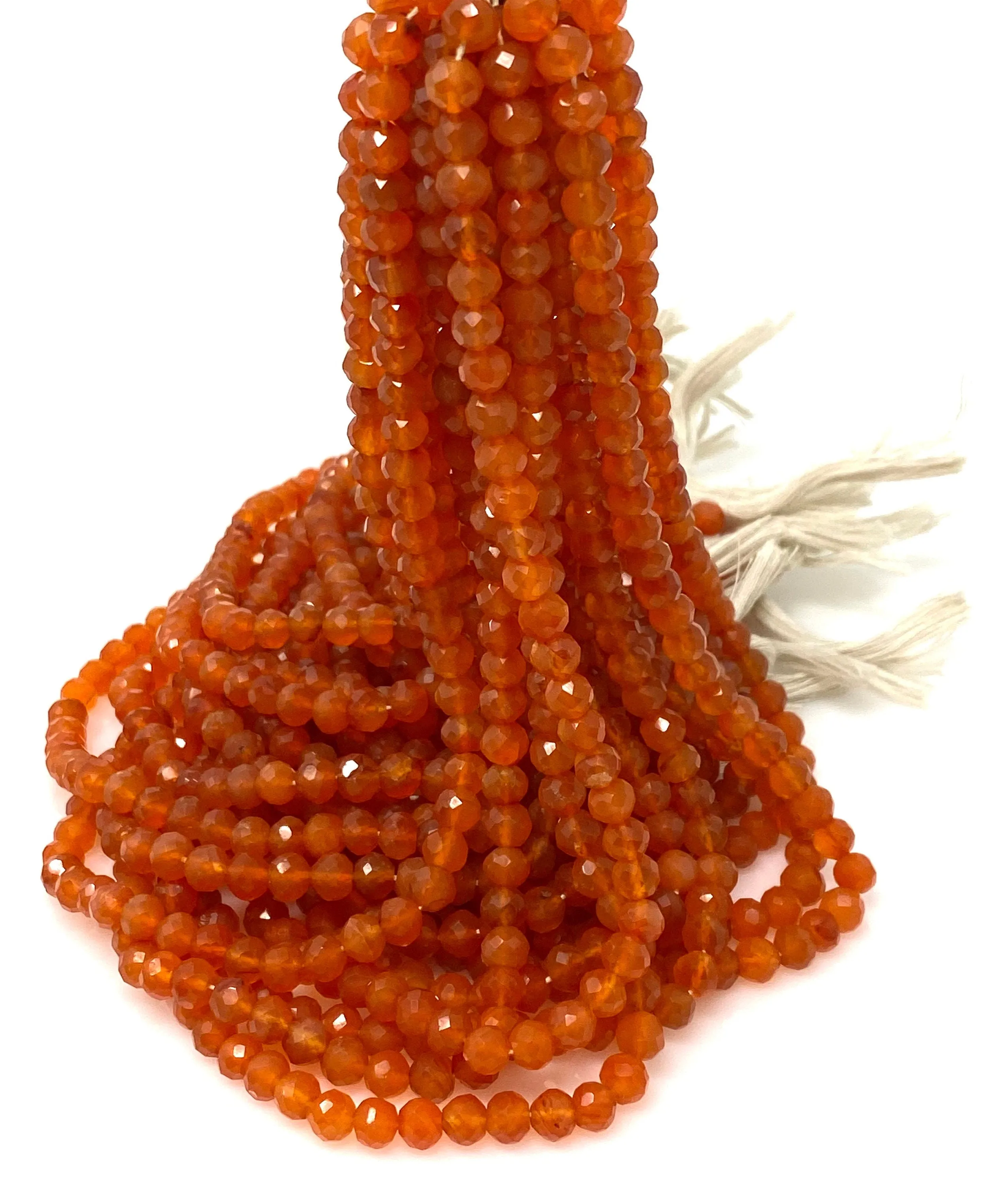 10” Carnelian Gemstone Beads, Natural Carnelian Faceted Round  Beads, Jewelry Supplies Bulk Wholesale Beads, 5.5mm - 6mm
