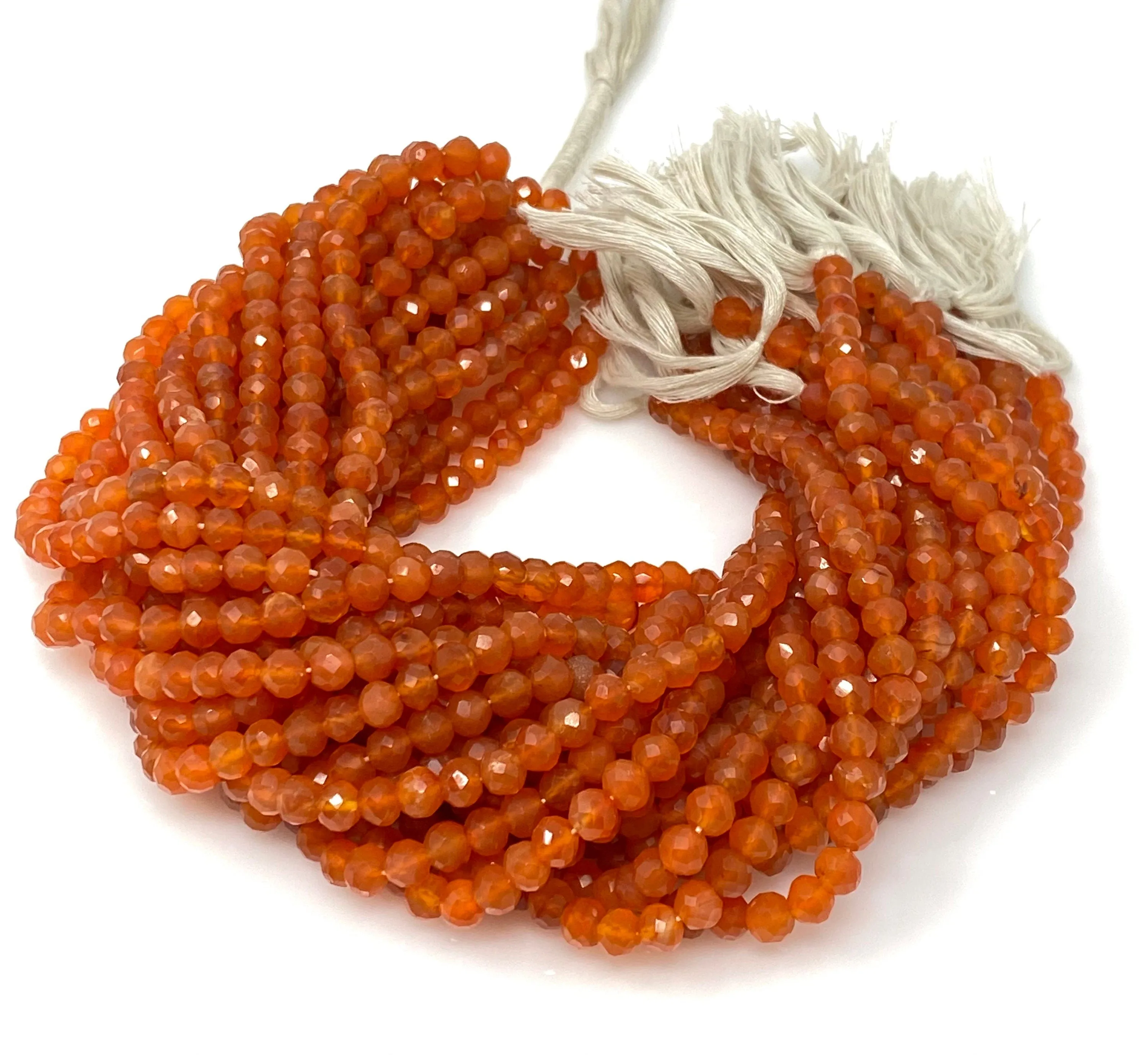 10” Carnelian Gemstone Beads, Natural Carnelian Faceted Round  Beads, Jewelry Supplies Bulk Wholesale Beads, 5.5mm - 6mm