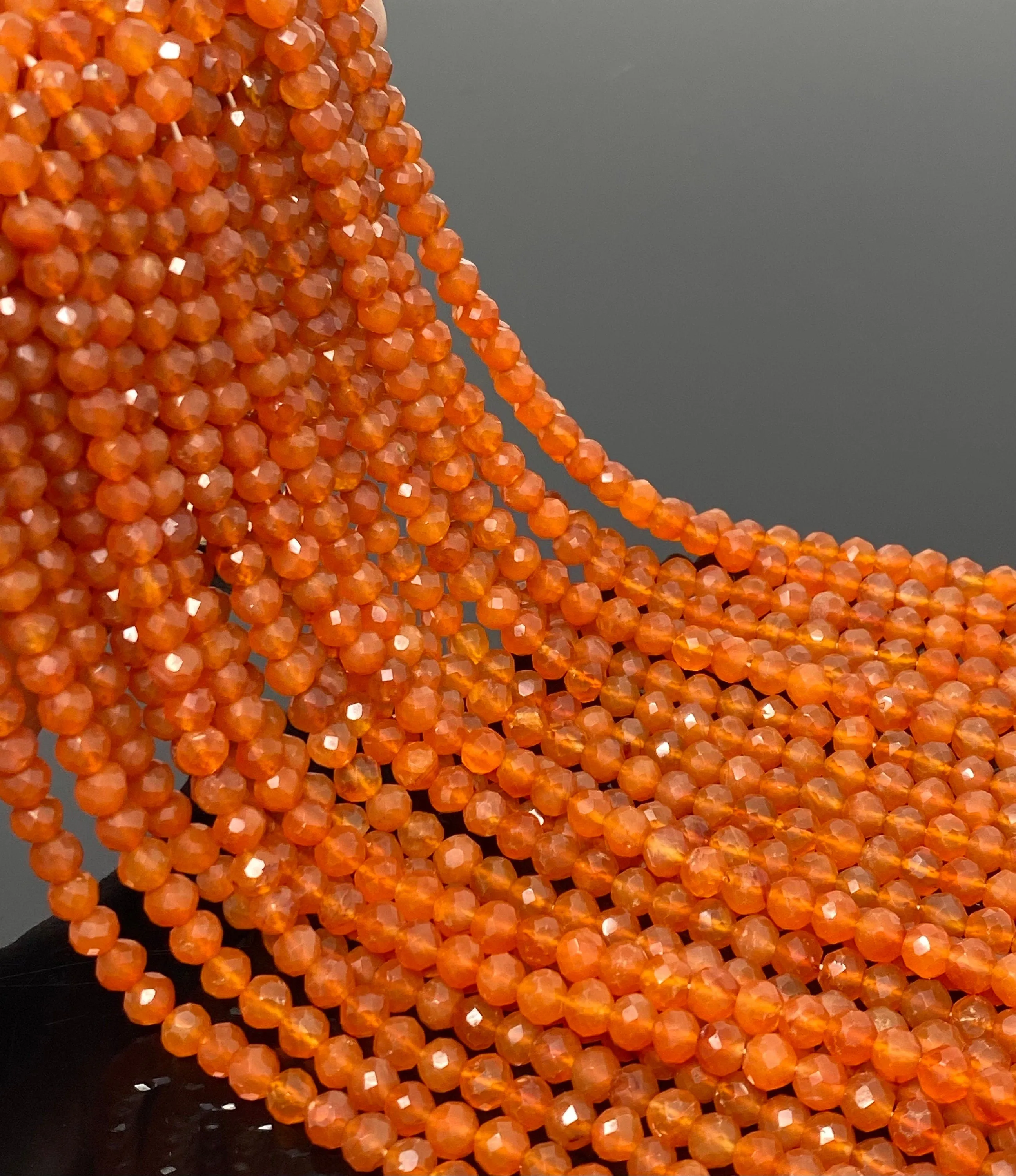 10” Carnelian Gemstone Beads, Natural Carnelian Faceted Round  Beads, Jewelry Supplies Bulk Wholesale Beads, 5.5mm - 6mm