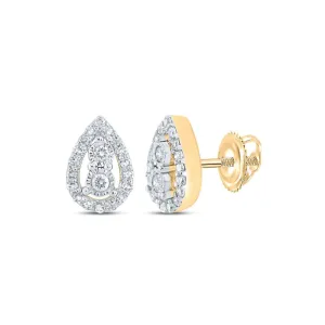 10kt Golden Tears Diamond Earrings - A Timeless Treasure of Elegance