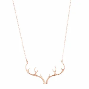 14K Gold Antler Necklace