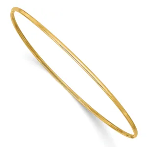 14K Gold Polished Slip-On Women's Bangle Bracelet with Timeless Elegance