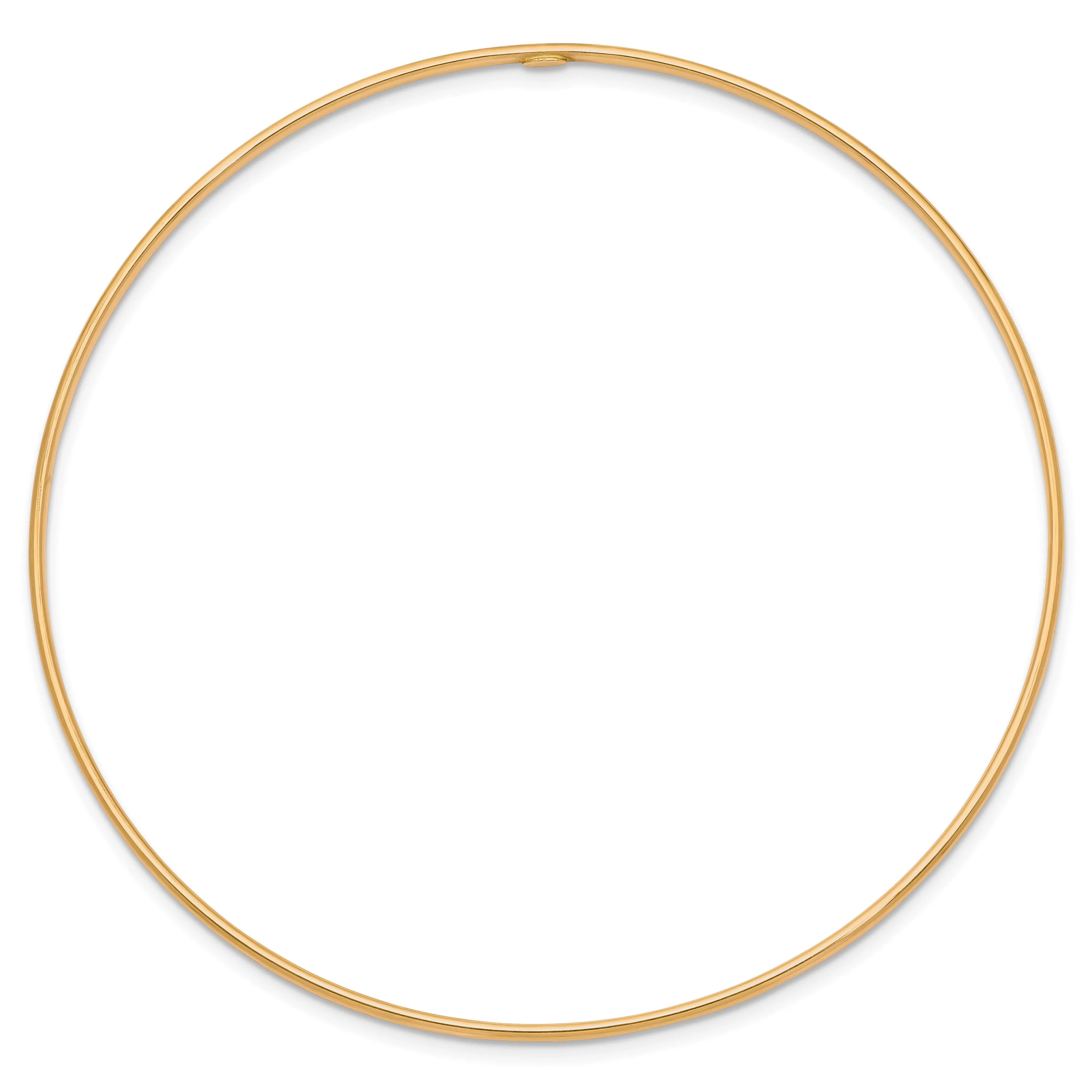 14K Gold Polished Slip-On Women's Bangle Bracelet with Timeless Elegance