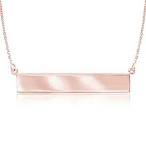 14K Rose Gold Bar Necklace