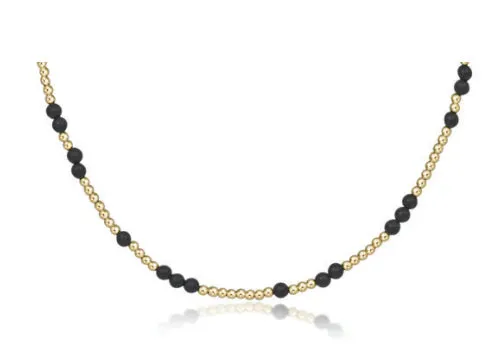 15" Choker Hope Unwritten Gemstone in Faceted Onyx
