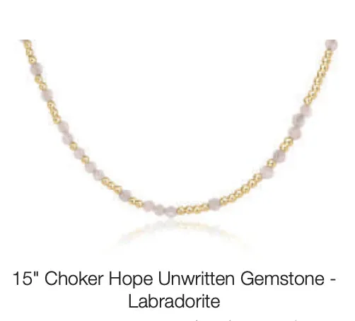 15" Choker Hope Unwritten Gemstone in Labradorite
