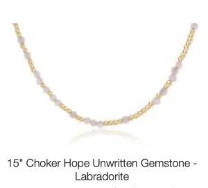 15" Choker Hope Unwritten Gemstone in Labradorite