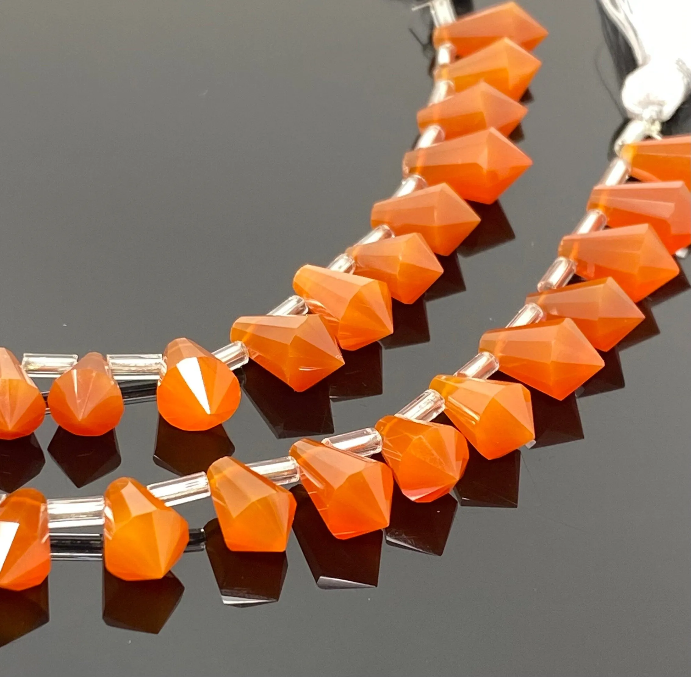 18 Pcs Carnelian Gemstone Fancy Faceted Drop Beads, Natural Carnelian Beads,  Bulk Wholesale Beads Jewelry Supplies for Jewelry Making,