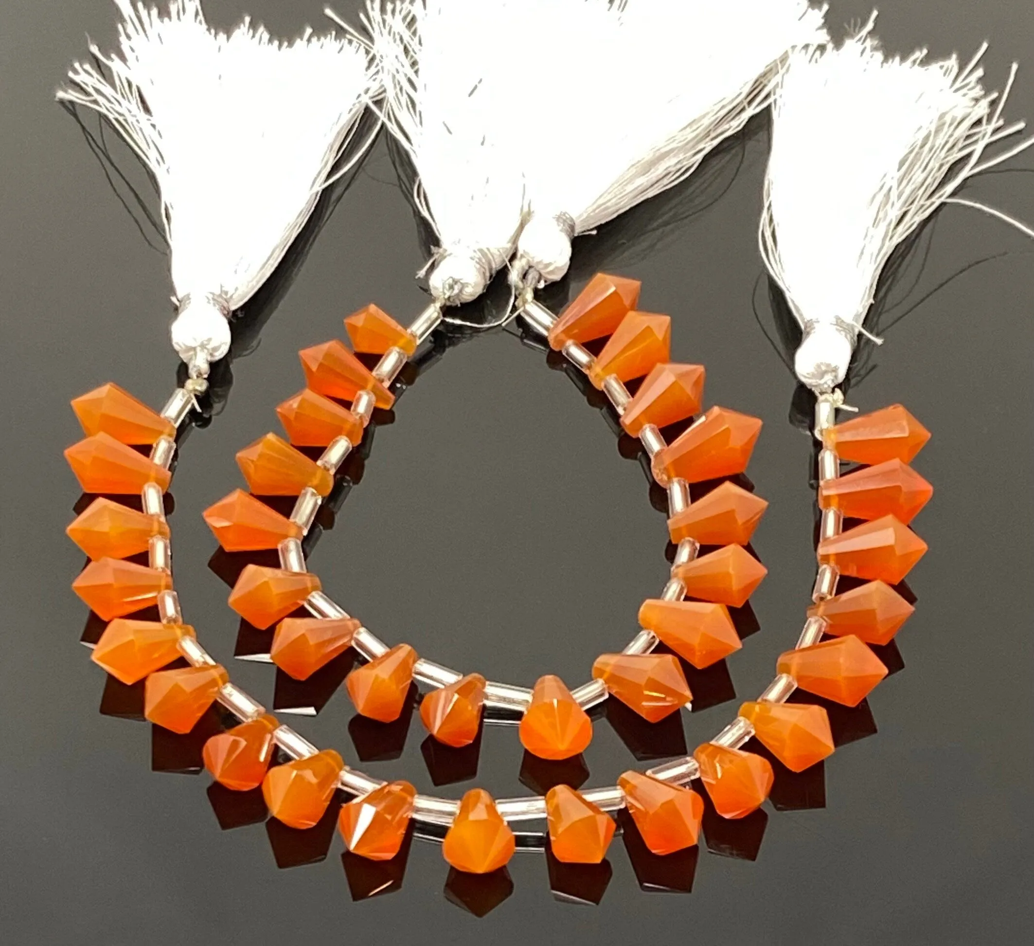 18 Pcs Carnelian Gemstone Fancy Faceted Drop Beads, Natural Carnelian Beads,  Bulk Wholesale Beads Jewelry Supplies for Jewelry Making,
