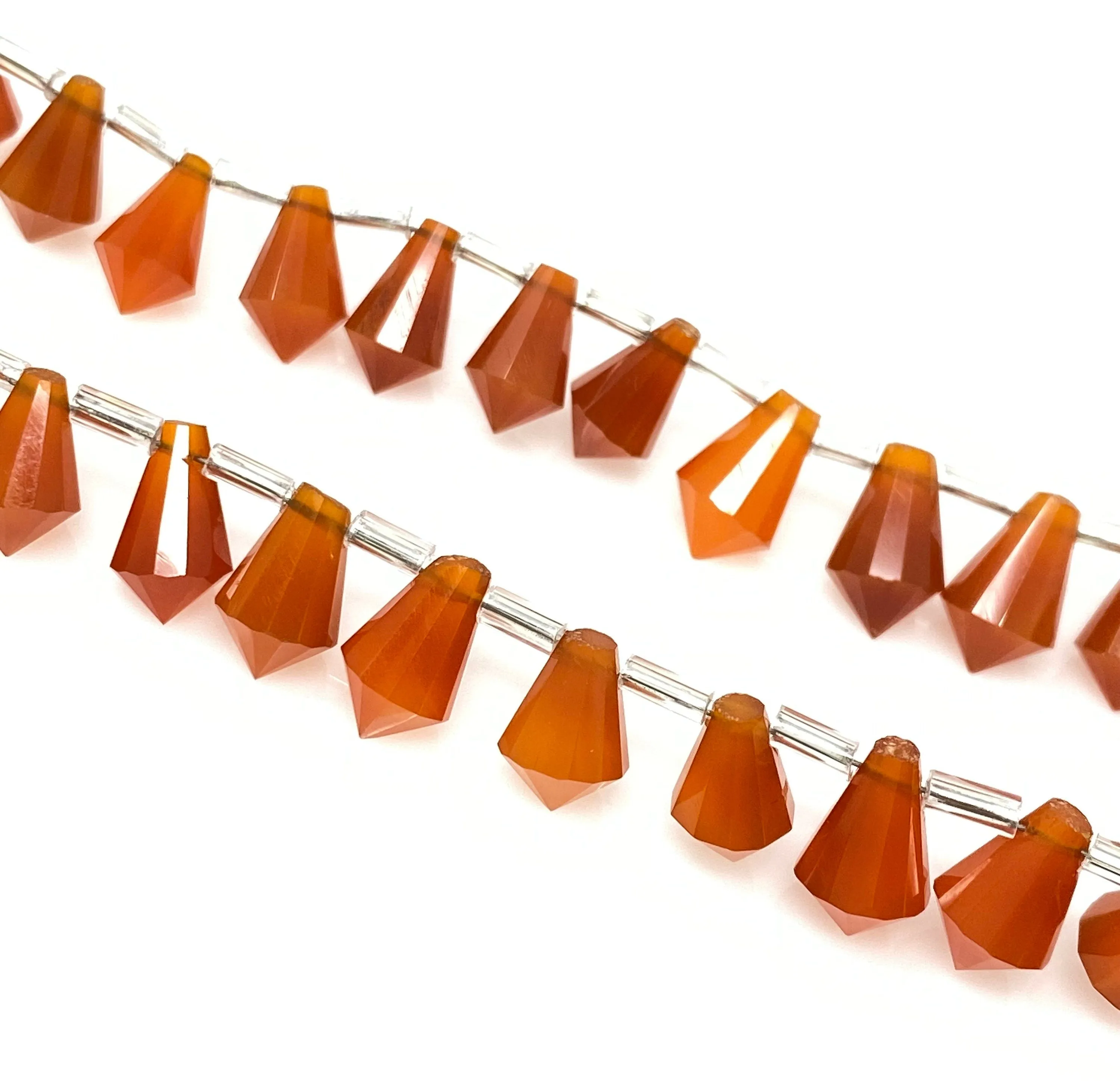 18 Pcs Carnelian Gemstone Fancy Faceted Drop Beads, Natural Carnelian Beads,  Bulk Wholesale Beads Jewelry Supplies for Jewelry Making,