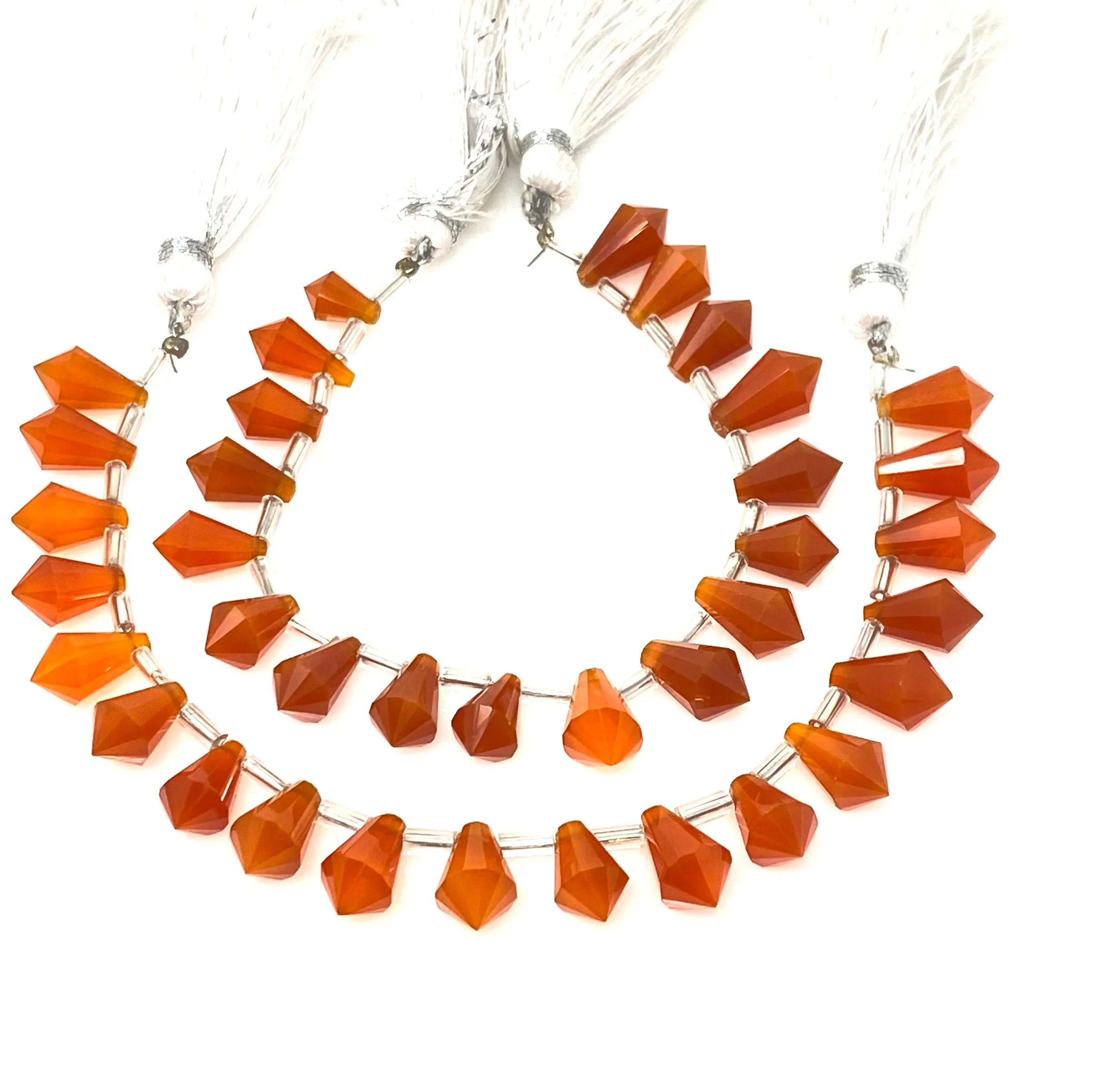 18 Pcs Carnelian Gemstone Fancy Faceted Drop Beads, Natural Carnelian Beads,  Bulk Wholesale Beads Jewelry Supplies for Jewelry Making,