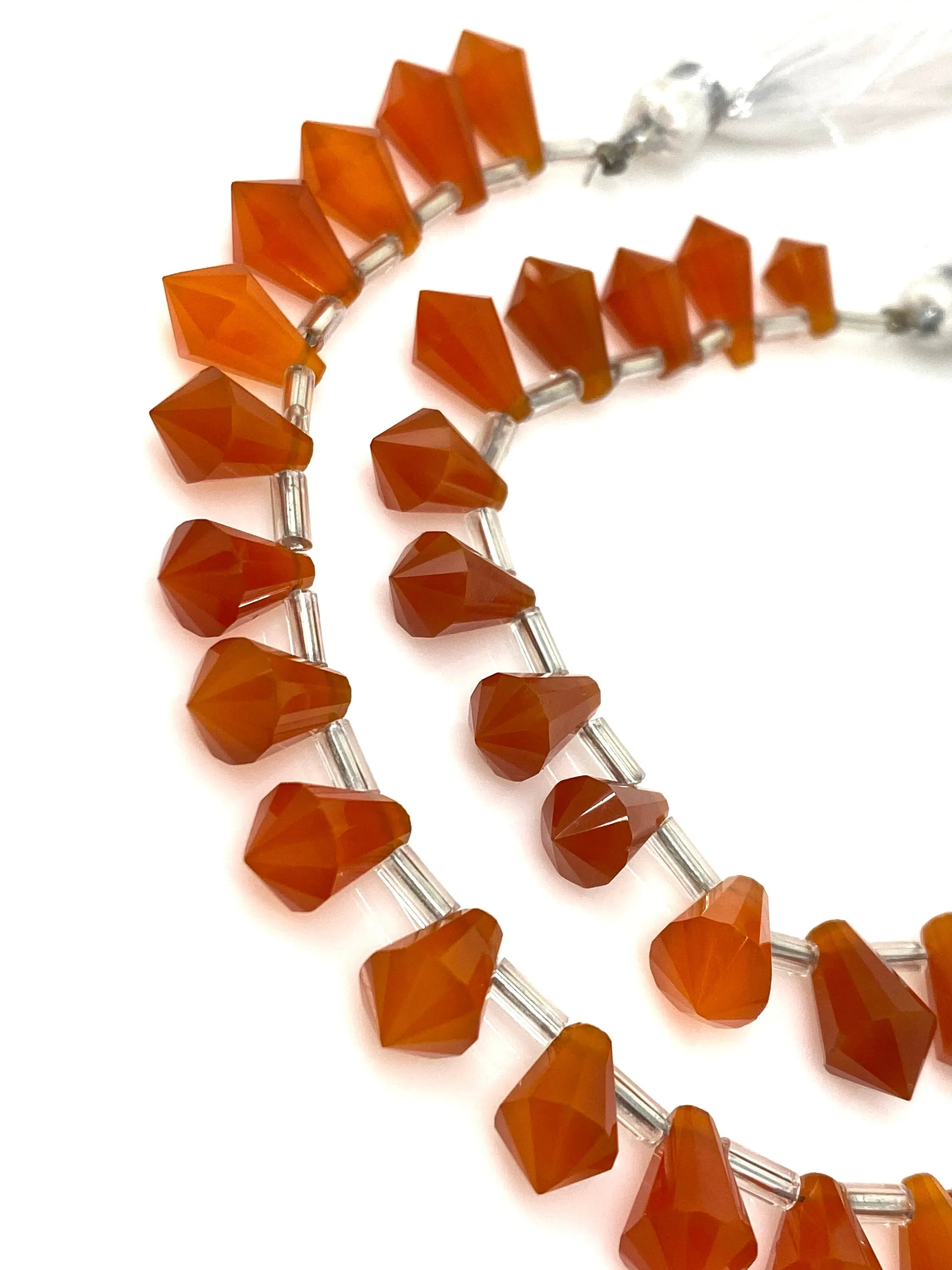 18 Pcs Carnelian Gemstone Fancy Faceted Drop Beads, Natural Carnelian Beads,  Bulk Wholesale Beads Jewelry Supplies for Jewelry Making,