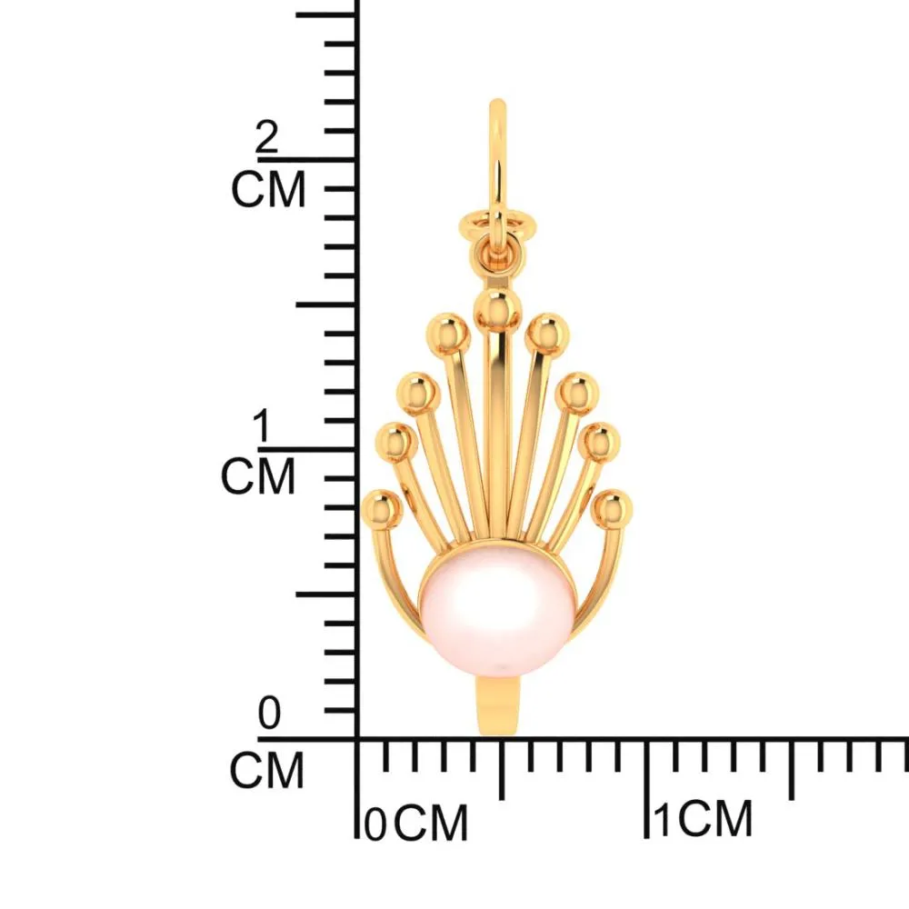 18k Gold Earrings With A Very Beautiful Design Featuring A Spherical Bead In Between