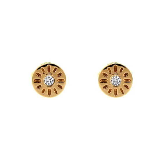 18k Rose Gold Diamond Earrings Timeless