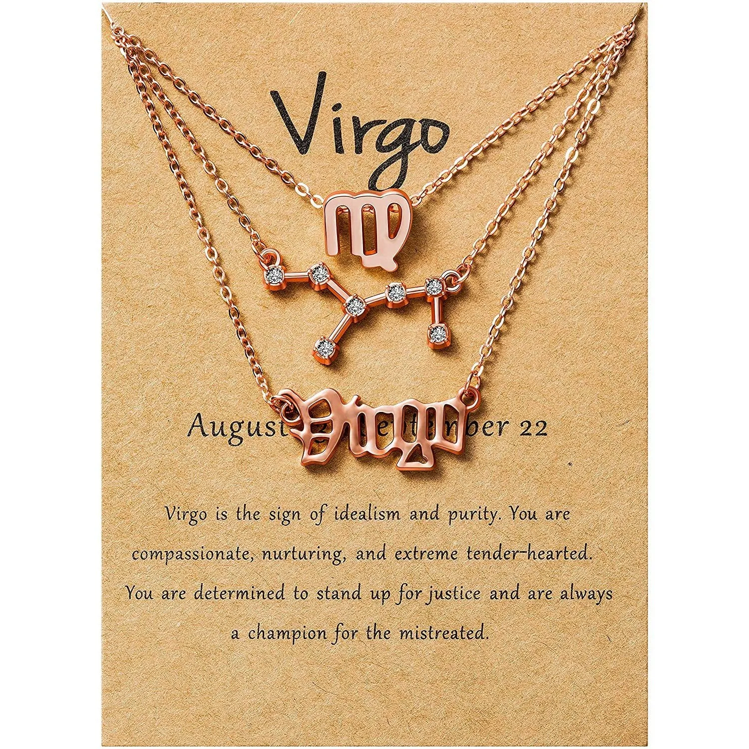 3-Piece: Constellation Zodiac Layer Necklaces