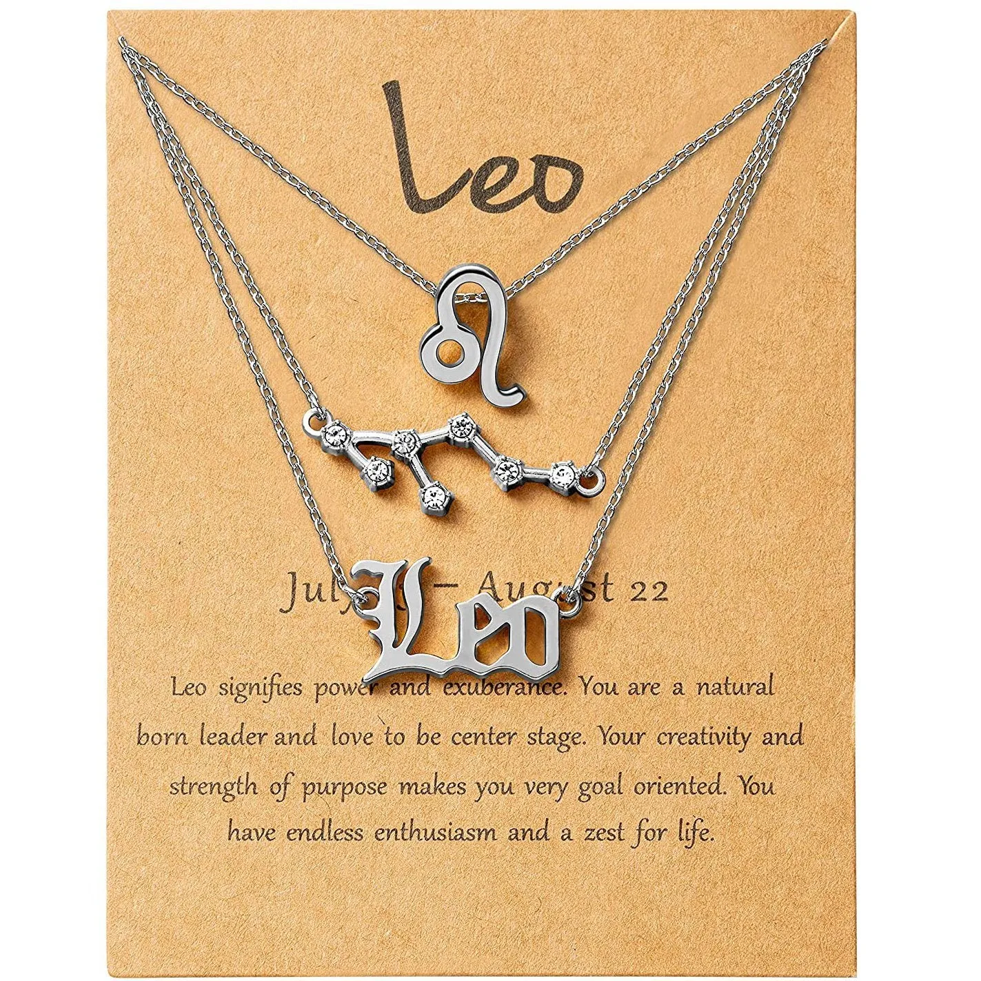 3-Piece: Constellation Zodiac Layer Necklaces