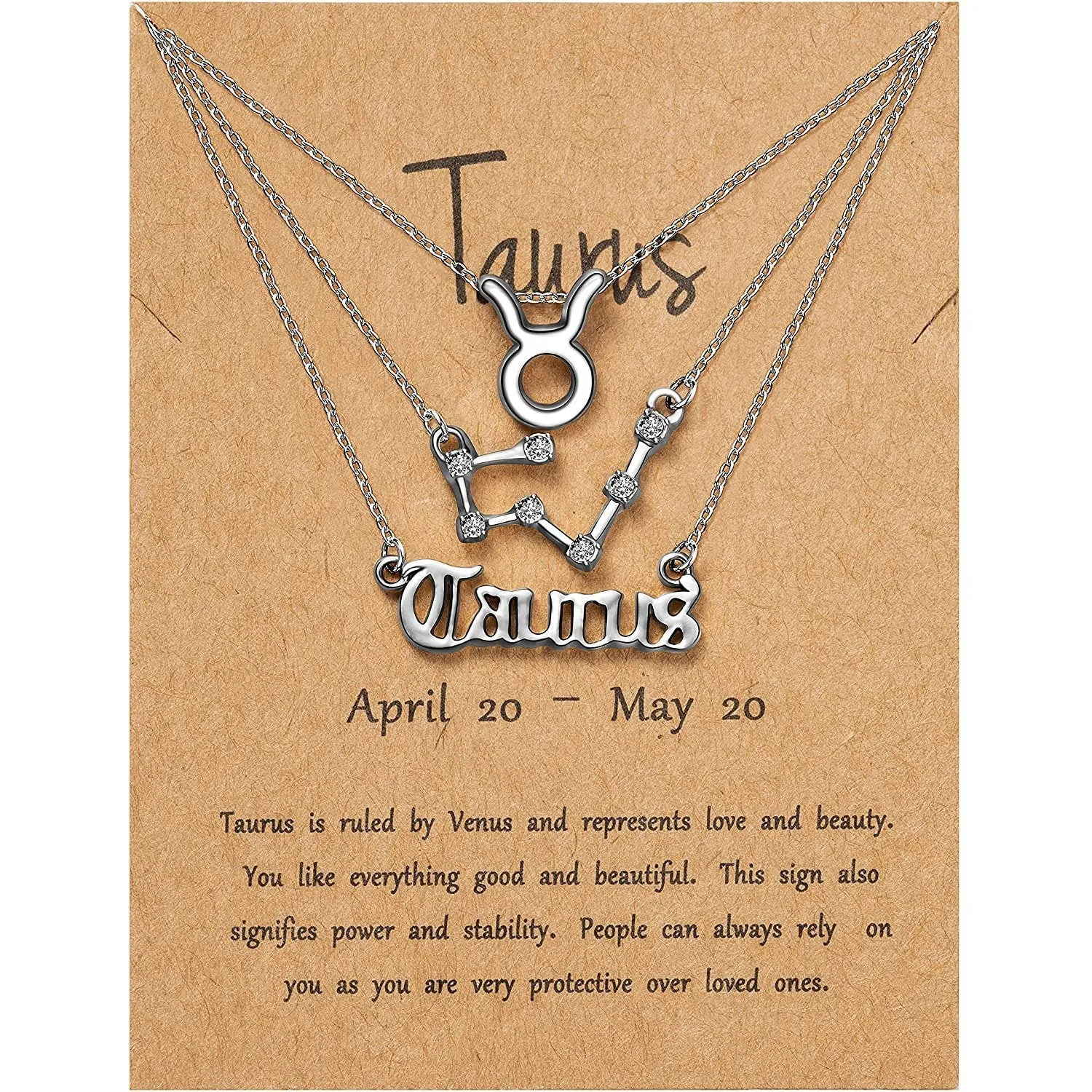 3-Piece: Constellation Zodiac Layer Necklaces