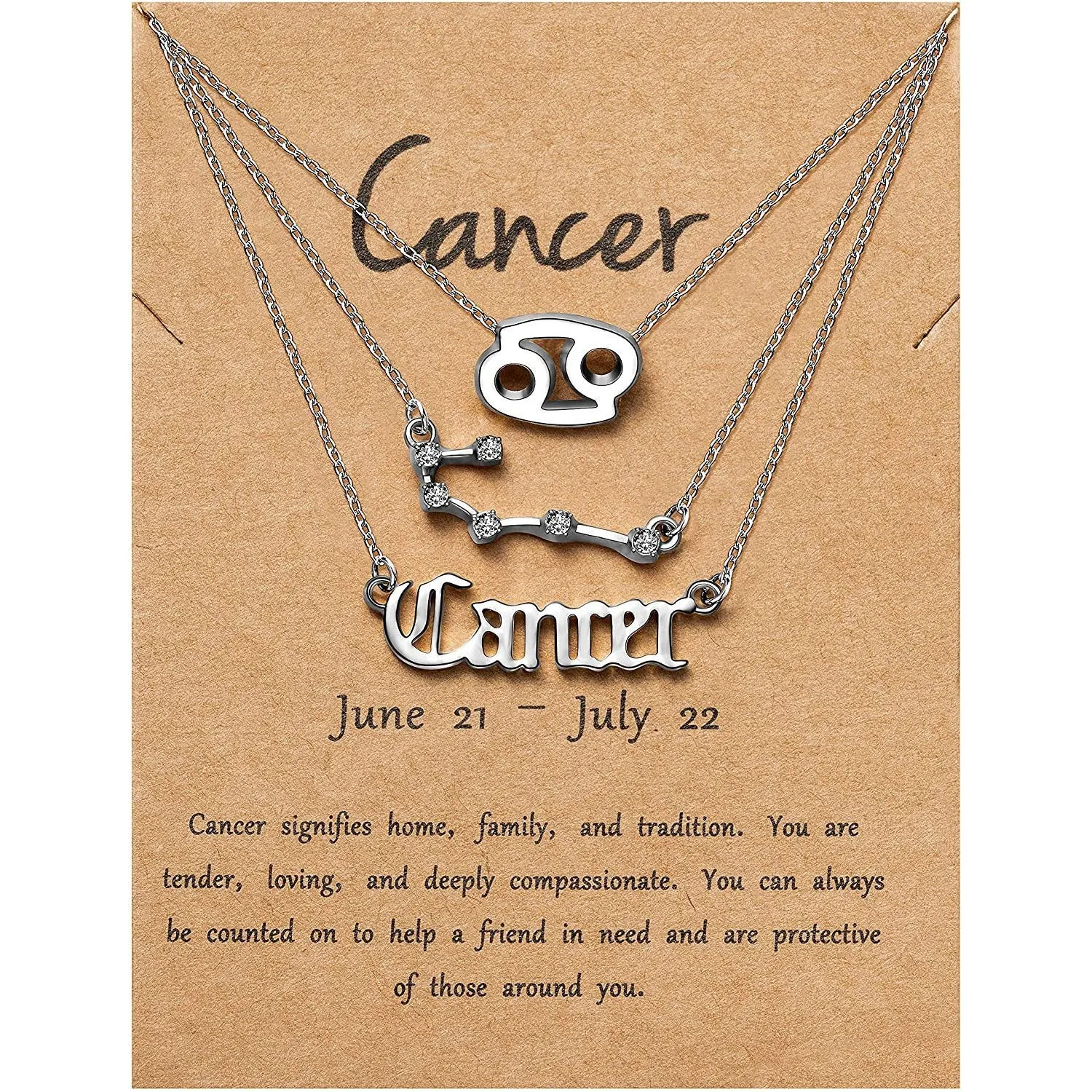 3-Piece: Constellation Zodiac Layer Necklaces