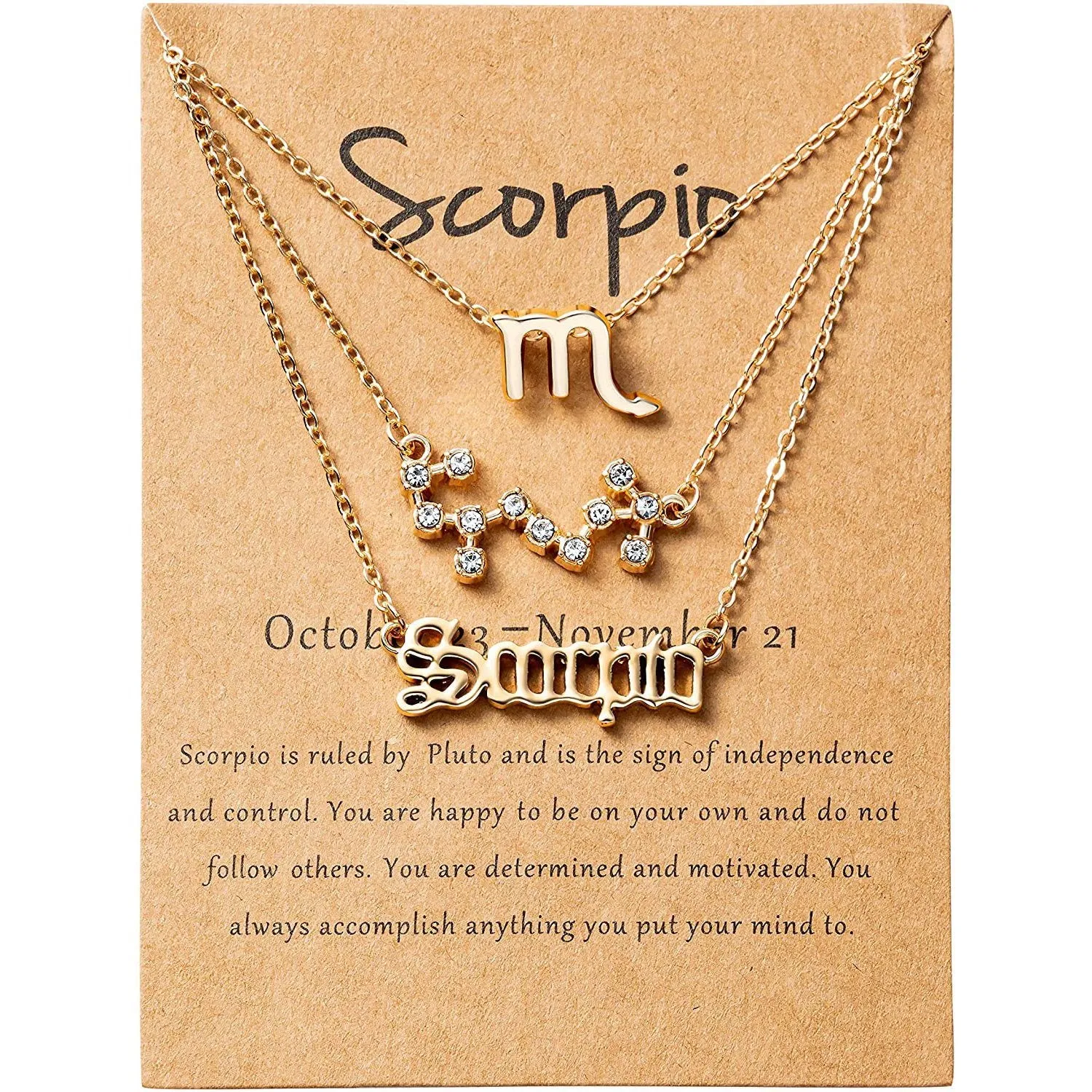 3-Piece: Constellation Zodiac Layer Necklaces