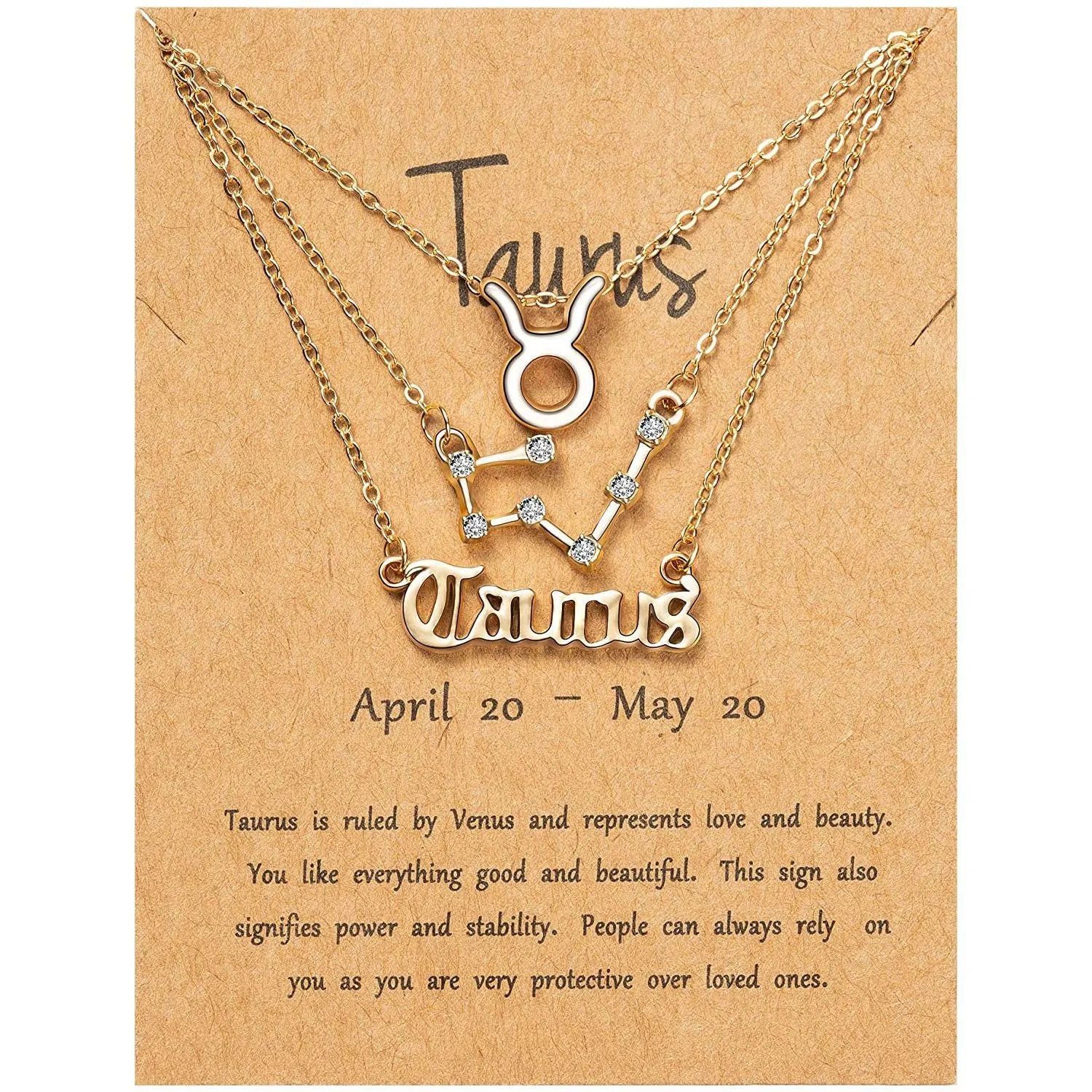 3-Piece: Constellation Zodiac Layer Necklaces