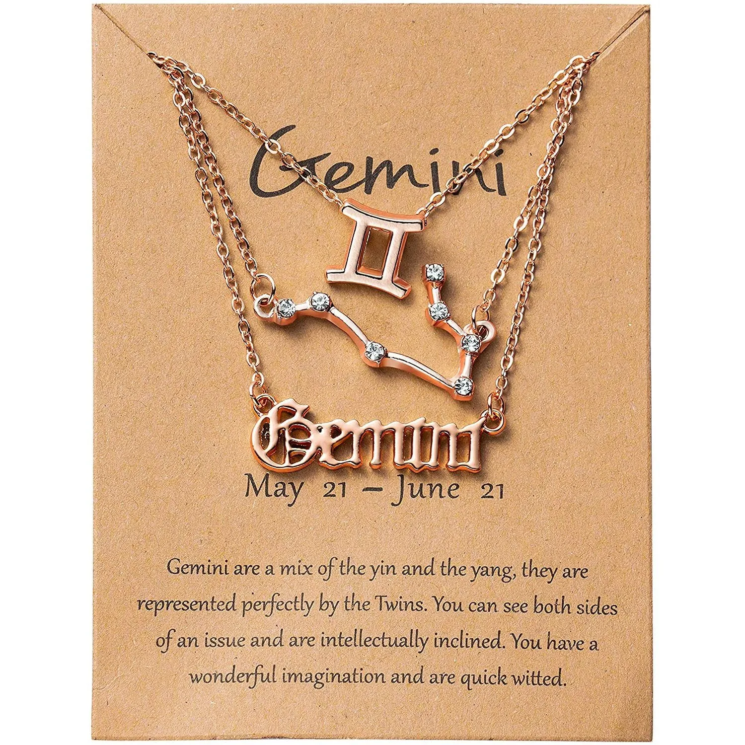 3-Piece: Constellation Zodiac Layer Necklaces