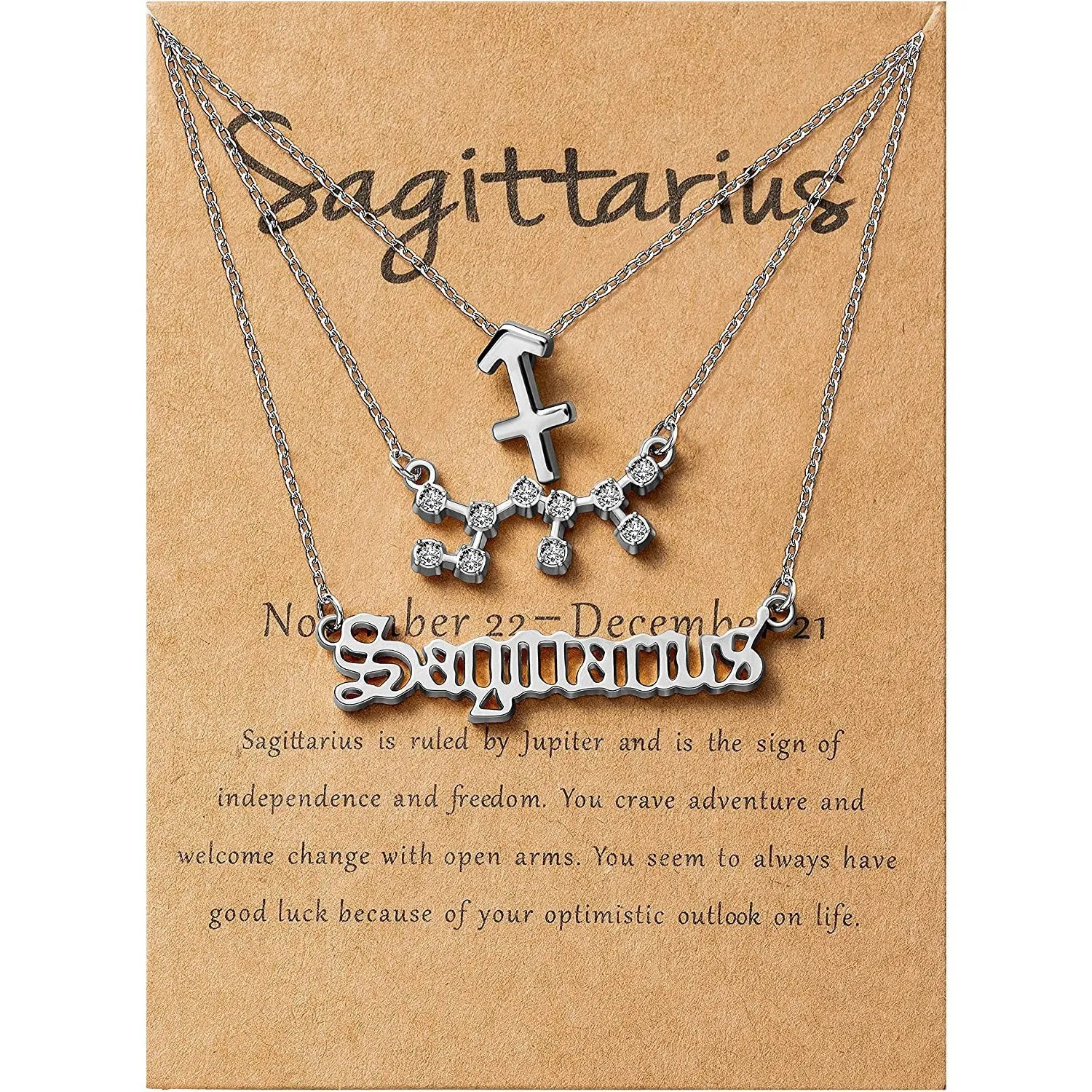 3-Piece: Constellation Zodiac Layer Necklaces