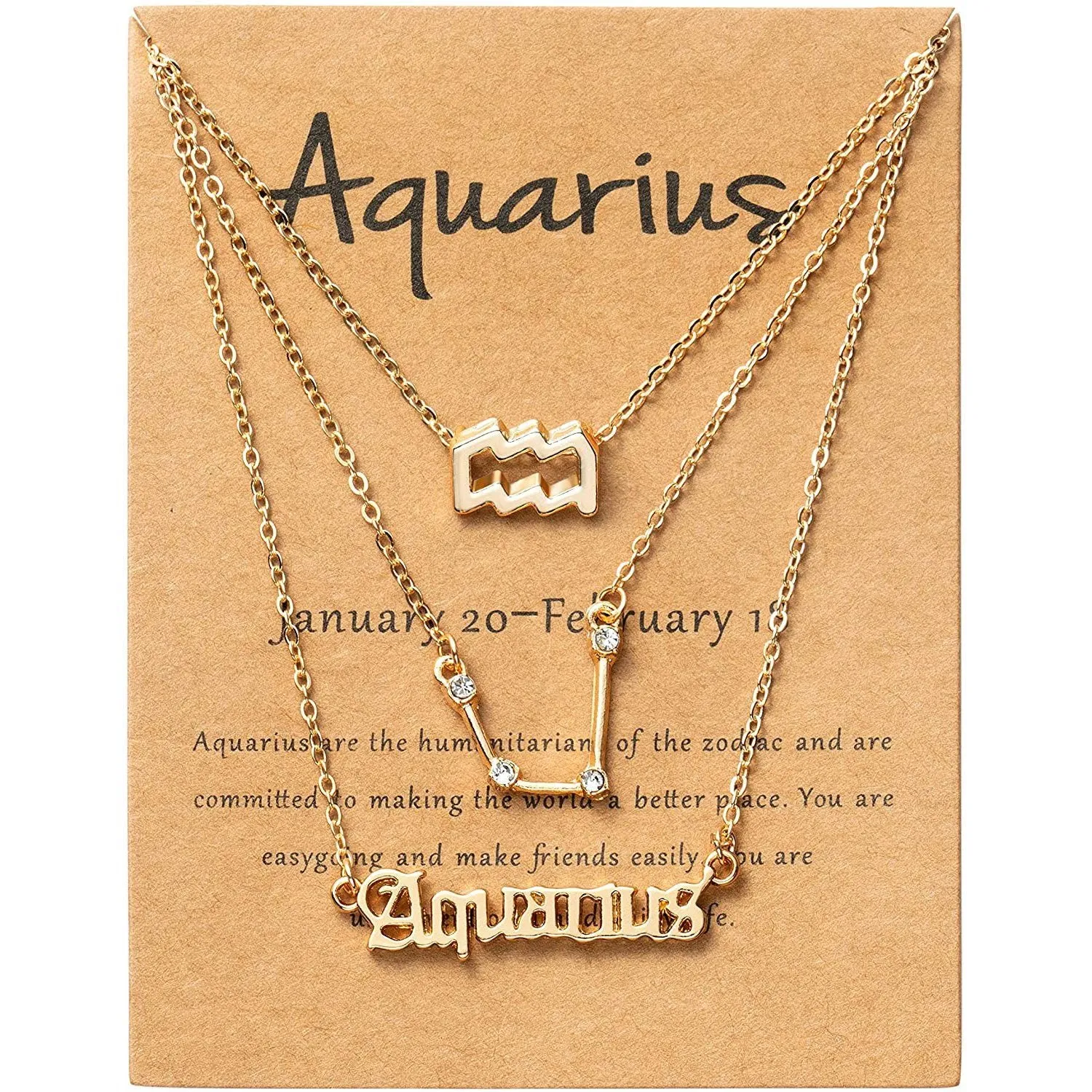 3-Piece: Constellation Zodiac Layer Necklaces