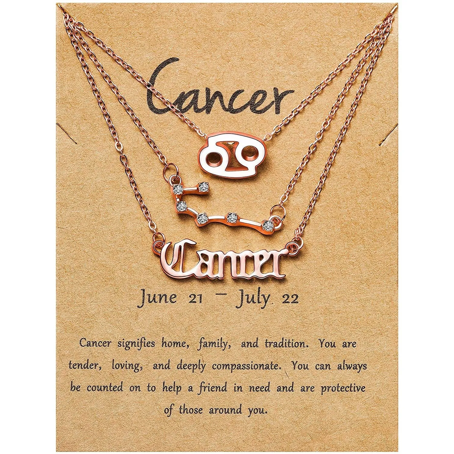 3-Piece: Constellation Zodiac Layer Necklaces