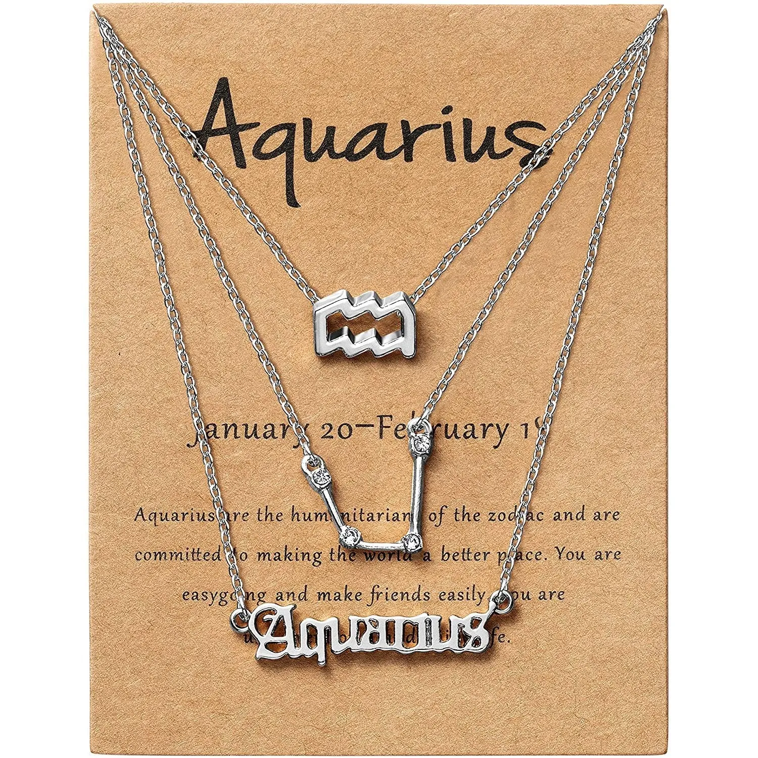 3-Piece: Constellation Zodiac Layer Necklaces