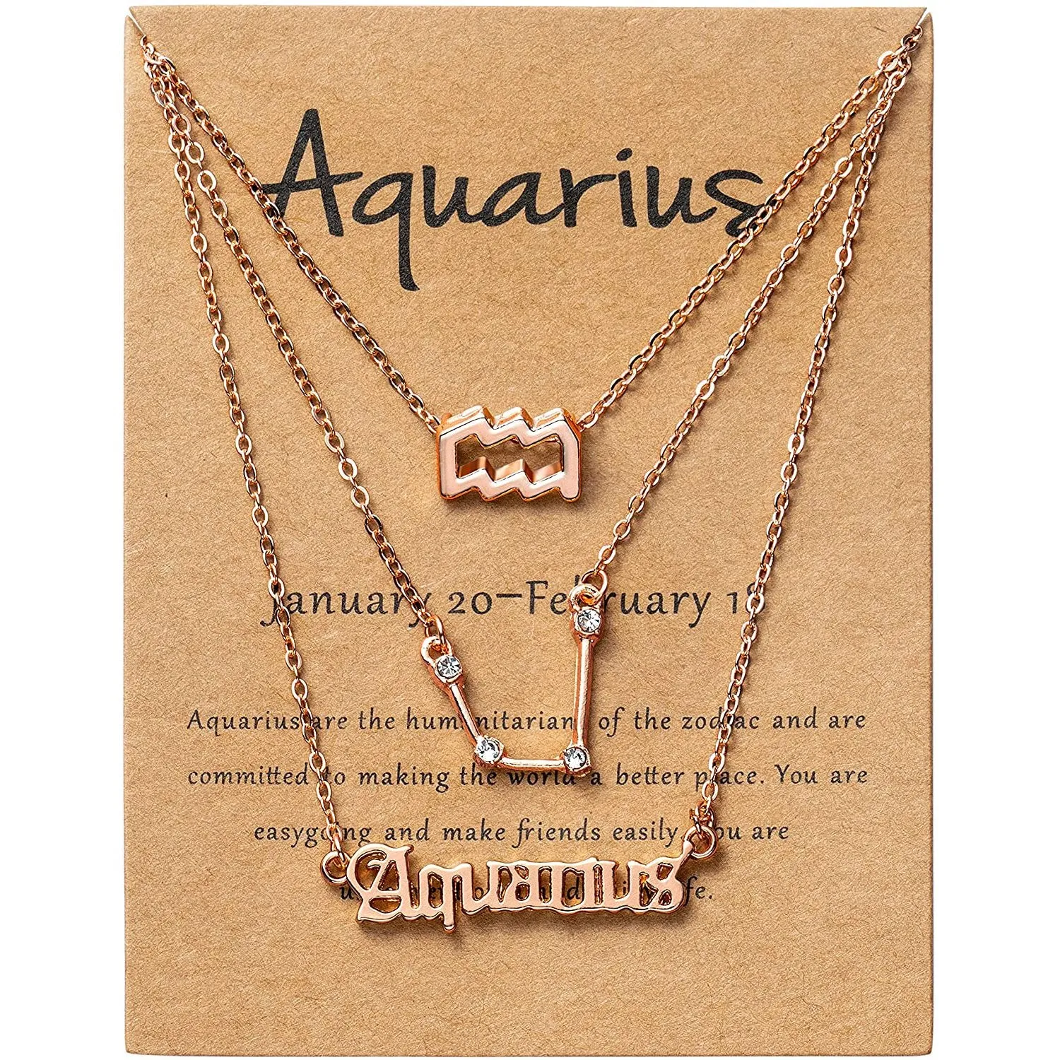 3-Piece: Constellation Zodiac Layer Necklaces