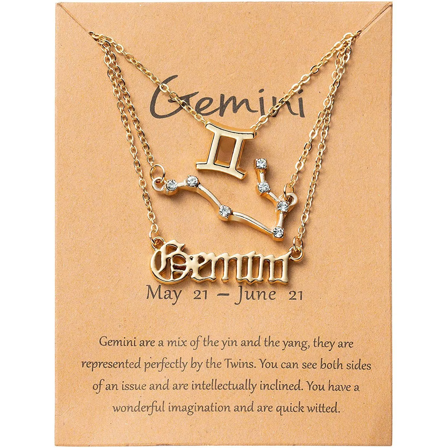3-Piece: Constellation Zodiac Layer Necklaces