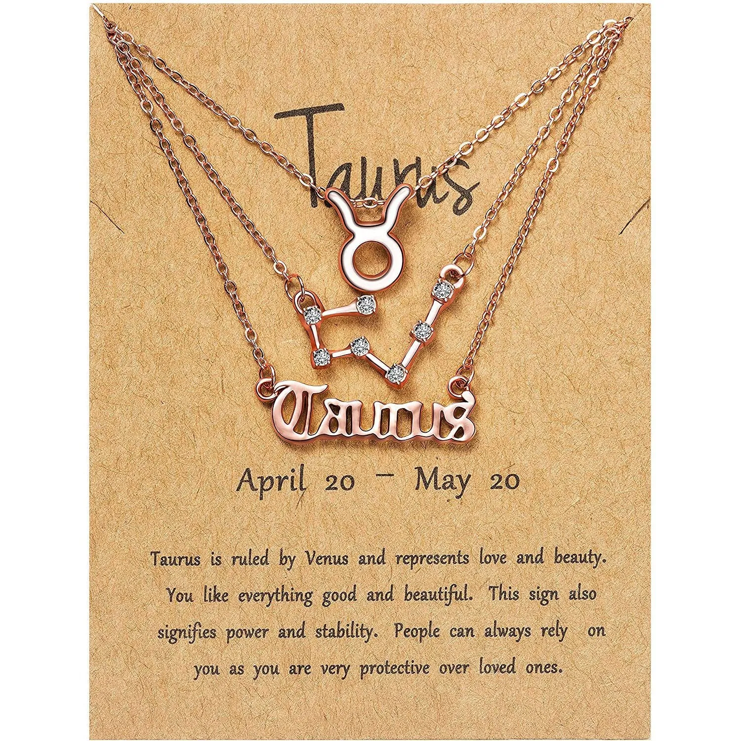 3-Piece: Constellation Zodiac Layer Necklaces