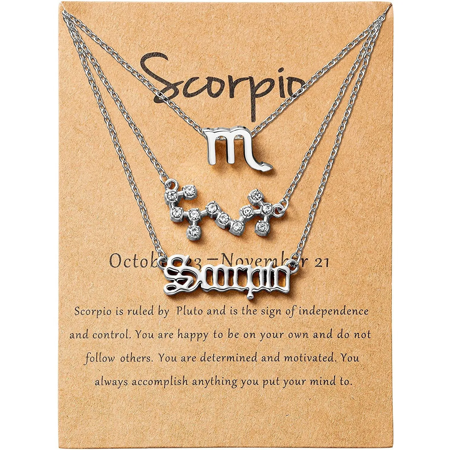 3-Piece: Constellation Zodiac Layer Necklaces