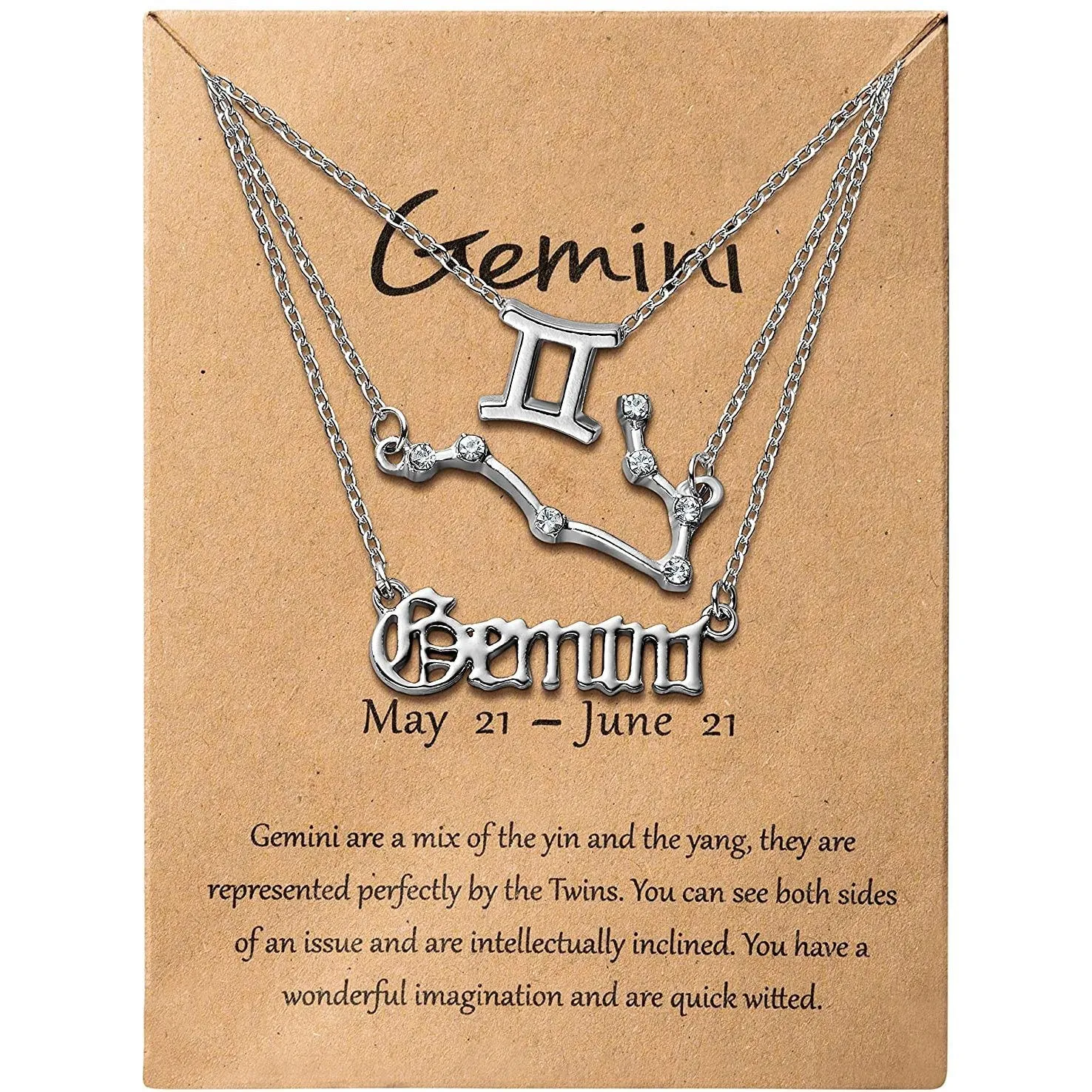 3-Piece: Constellation Zodiac Layer Necklaces
