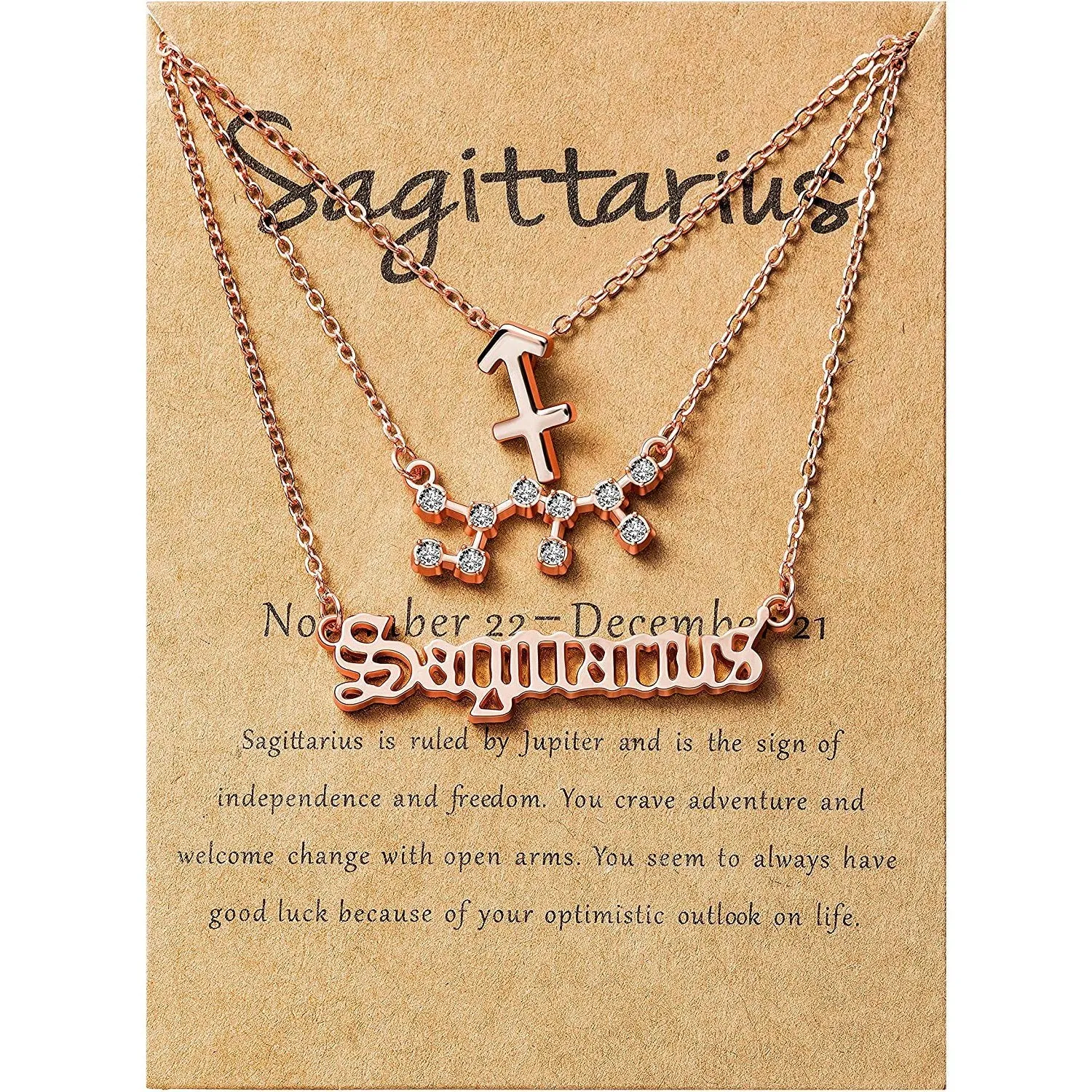 3-Piece: Constellation Zodiac Layer Necklaces