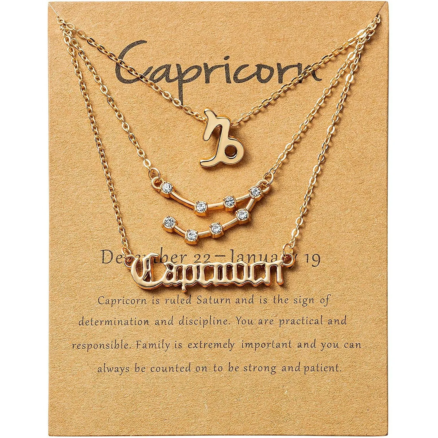 3-Piece: Constellation Zodiac Layer Necklaces