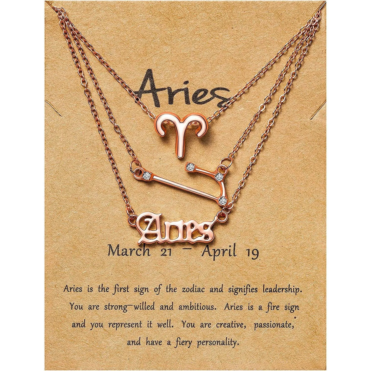 3-Piece: Constellation Zodiac Layer Necklaces