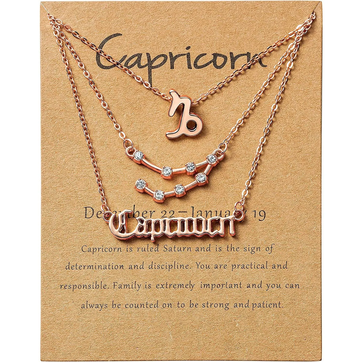 3-Piece: Constellation Zodiac Layer Necklaces