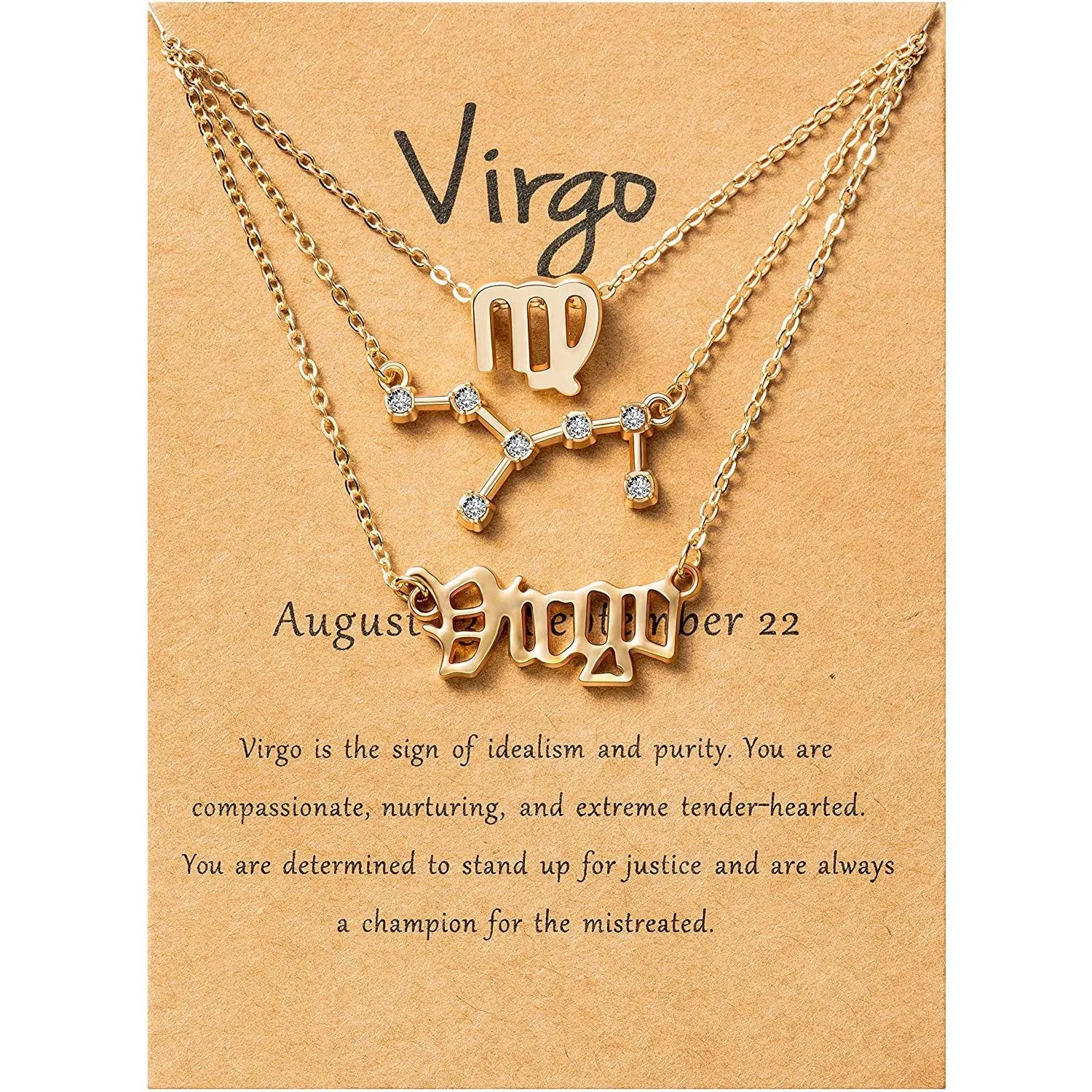 3-Piece: Constellation Zodiac Layer Necklaces