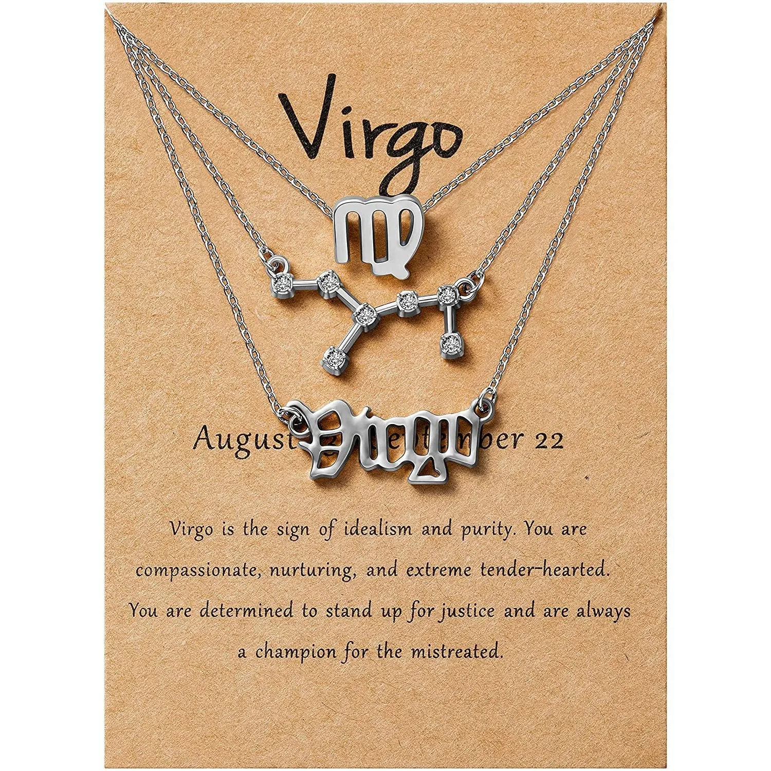 3-Piece: Constellation Zodiac Layer Necklaces
