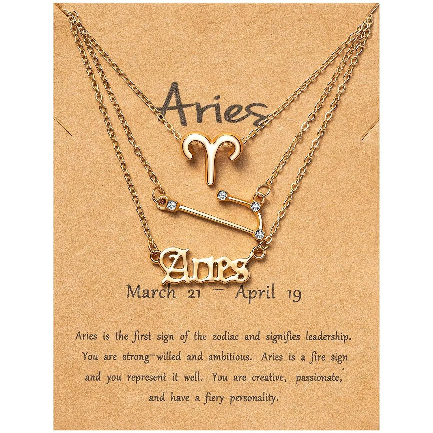 3-Piece: Constellation Zodiac Layer Necklaces