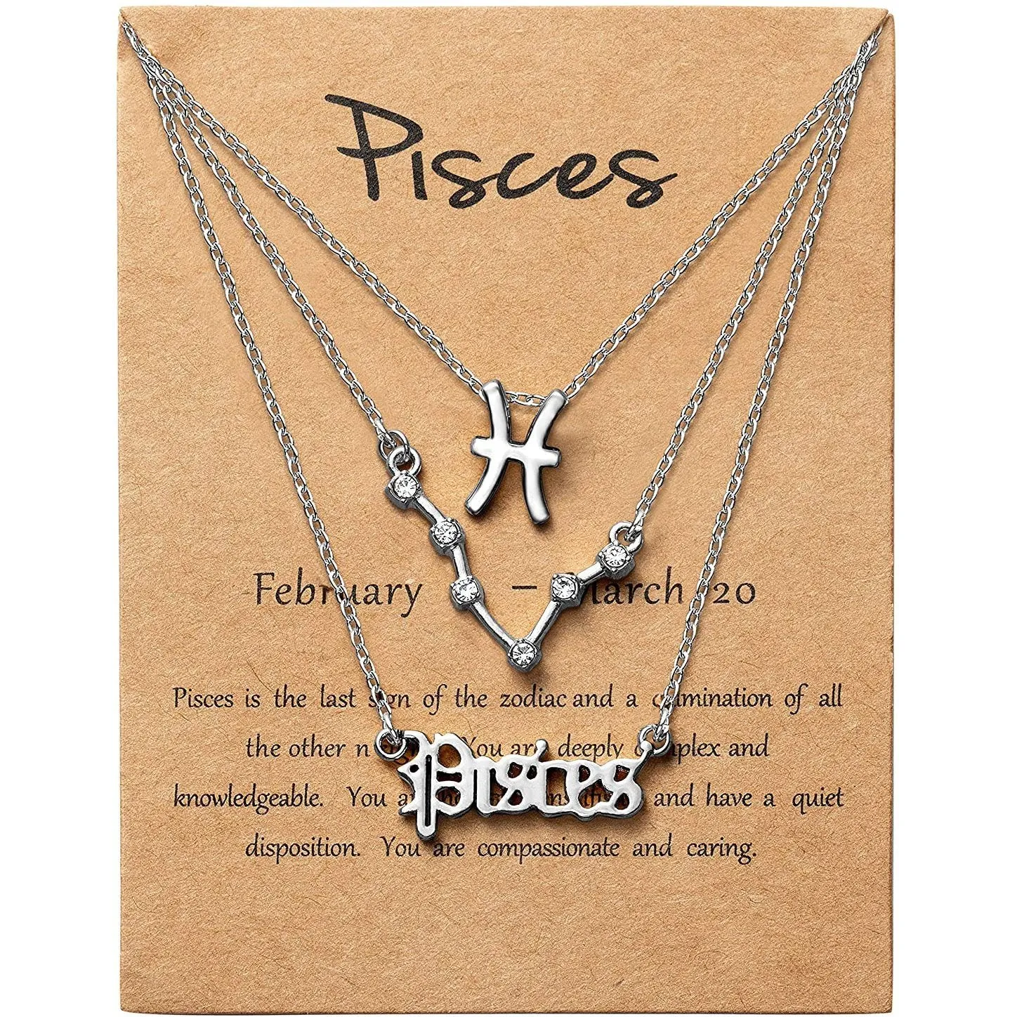 3-Piece: Constellation Zodiac Layer Necklaces