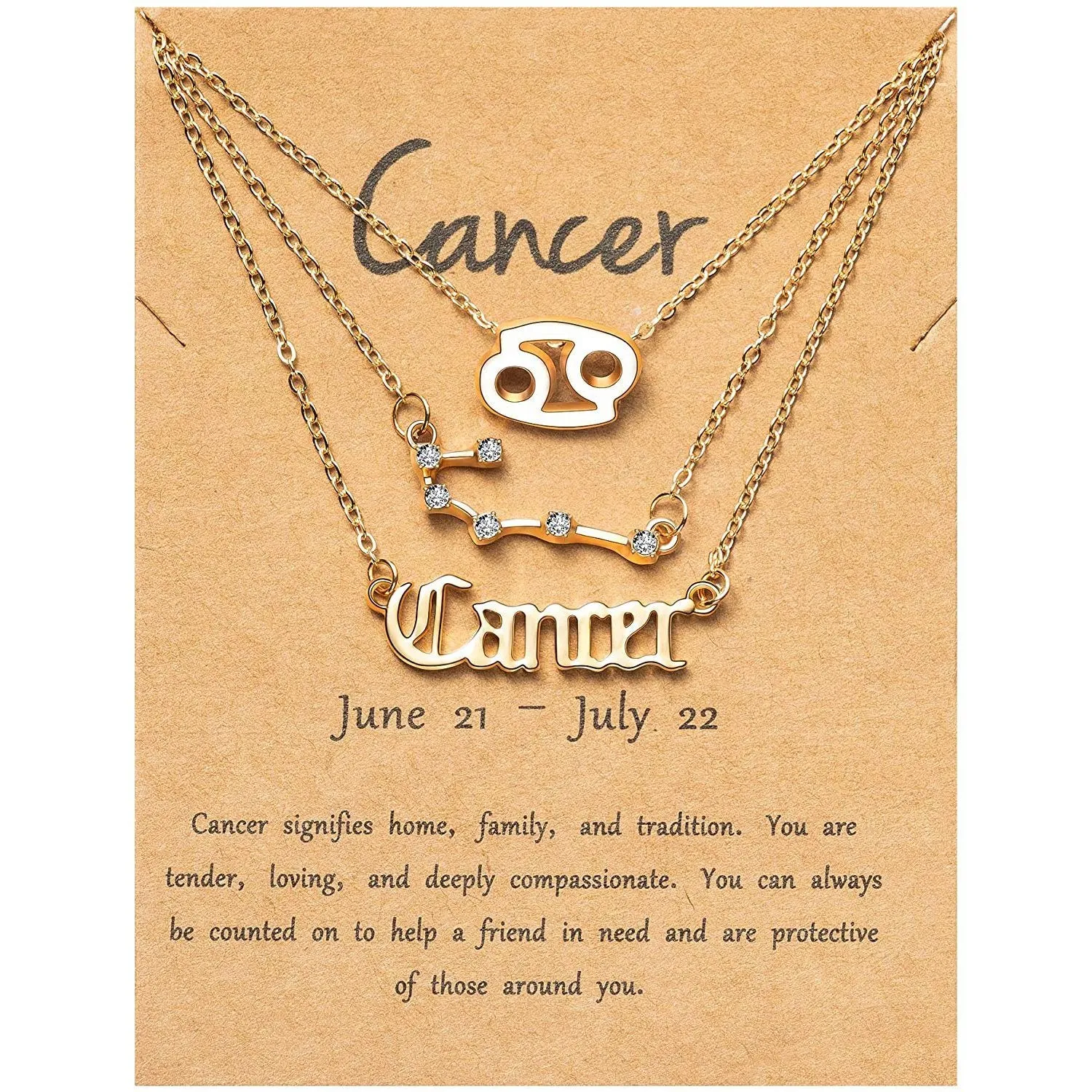 3-Piece: Constellation Zodiac Layer Necklaces