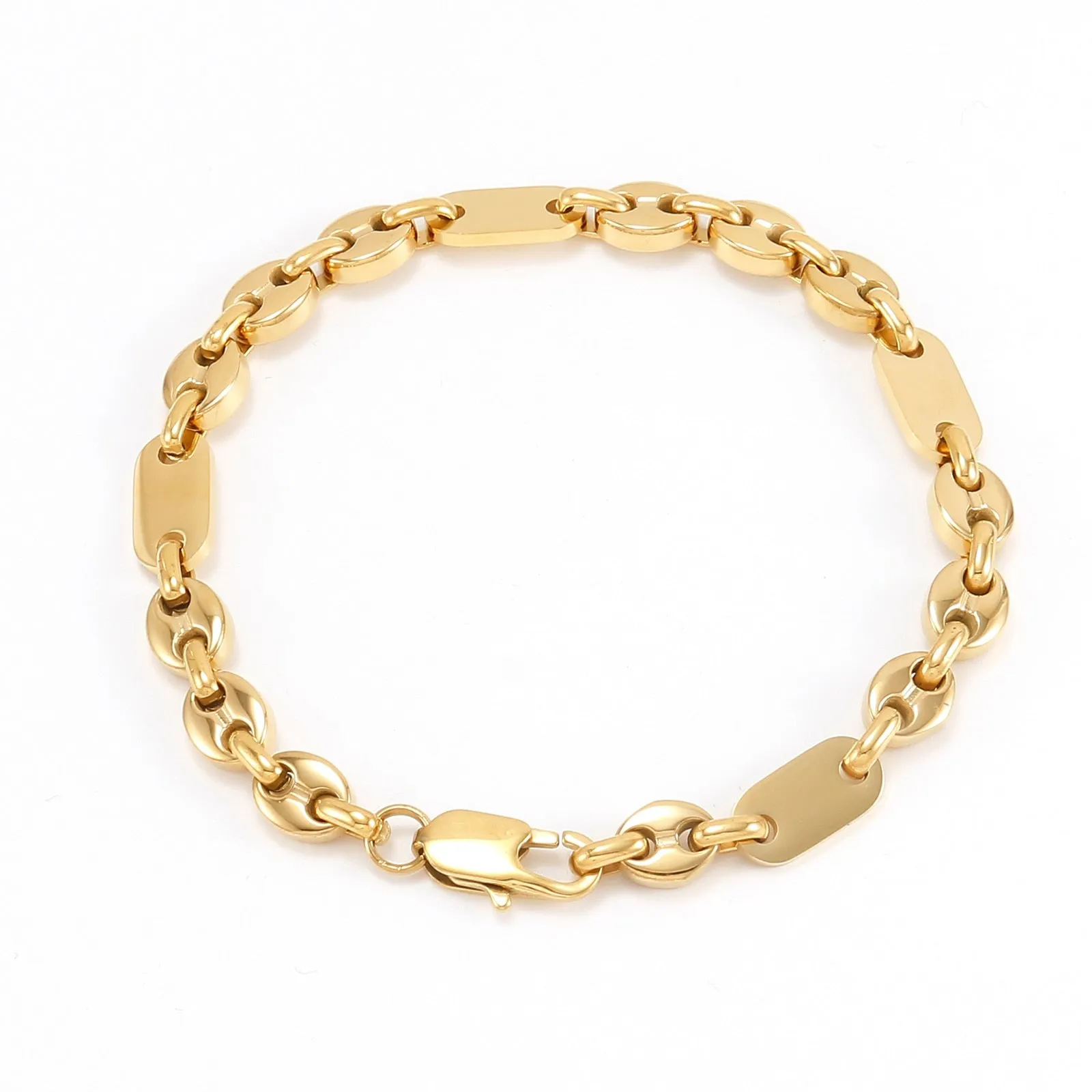 6mm Granny Chic Coffee Beans Chain Necklace for Women Men