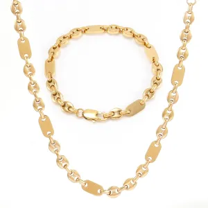 6mm Granny Chic Coffee Beans Chain Necklace for Women Men