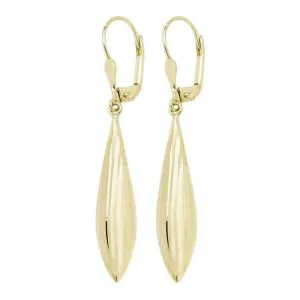 9ct Yellow Gold Lever Back Drop Earrings ES573