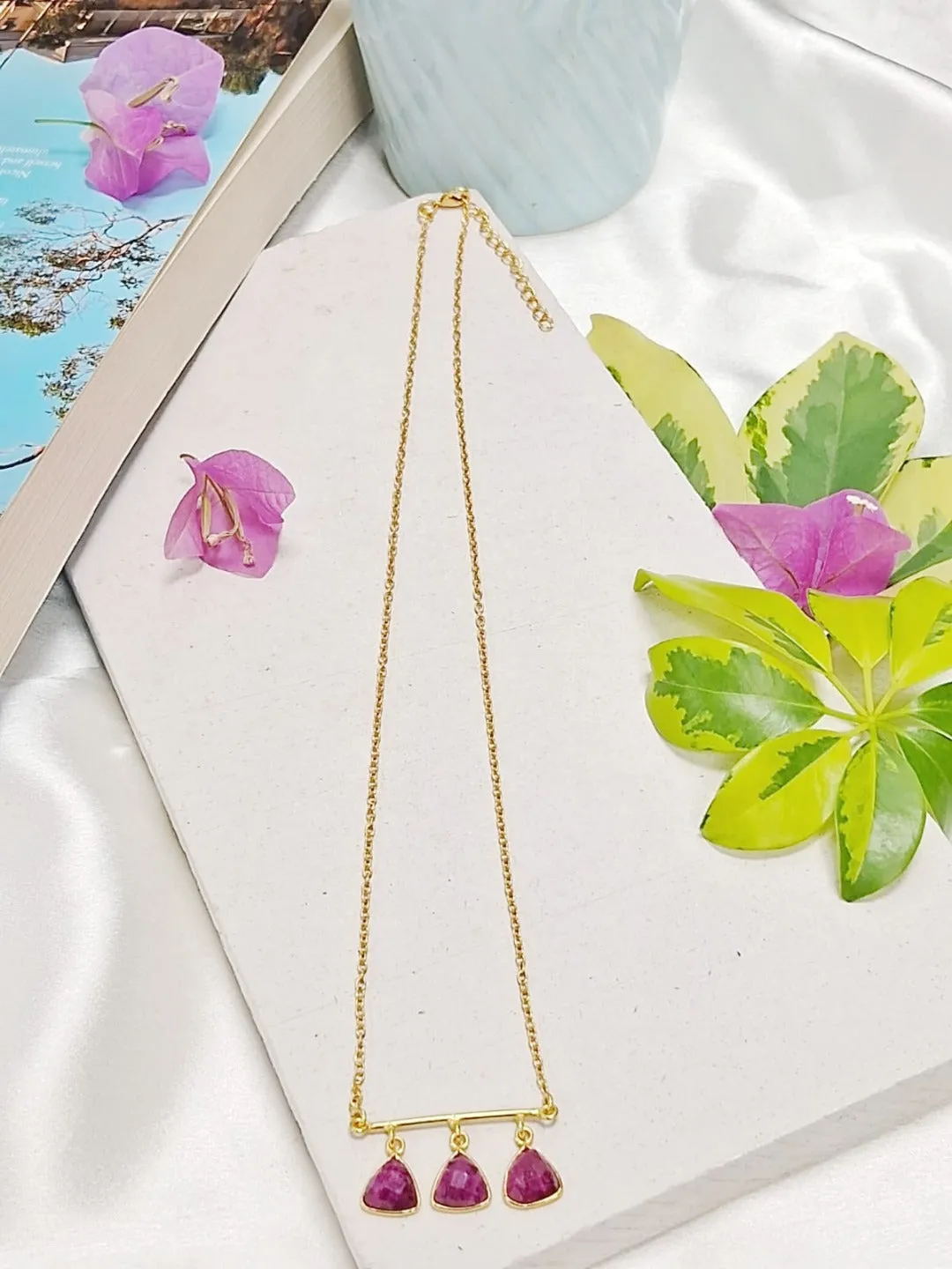 Amelia Trio Semi Precious Stone Pendant