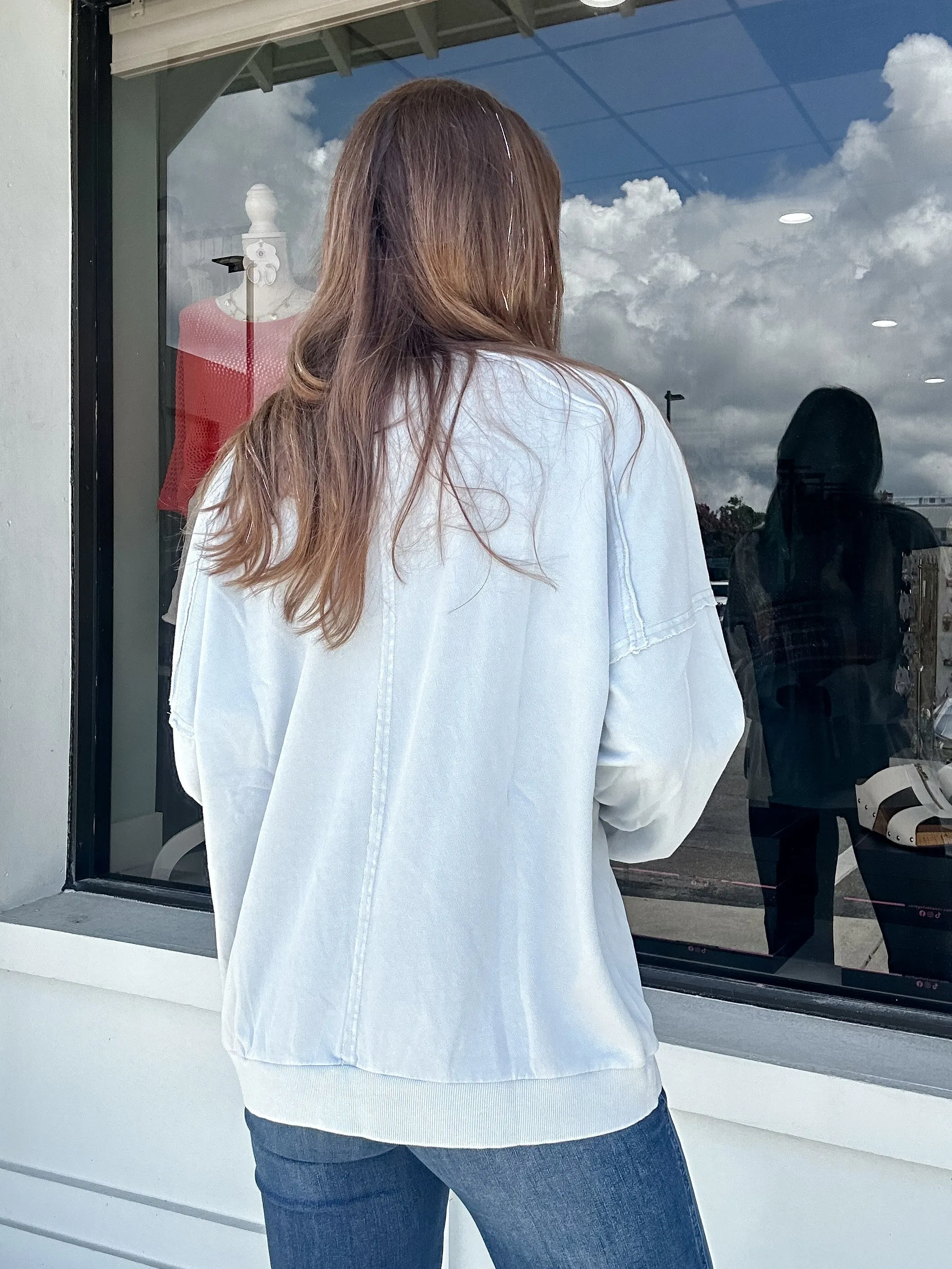 American Flag Patch Sweatshirt
