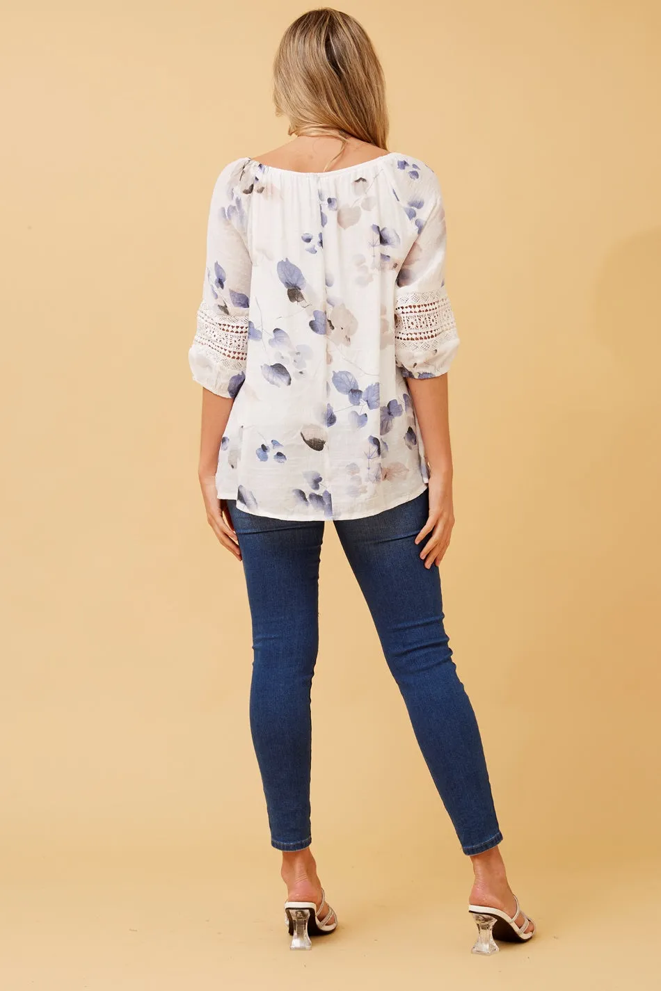 ANDREA LEAF PRINT TOP
