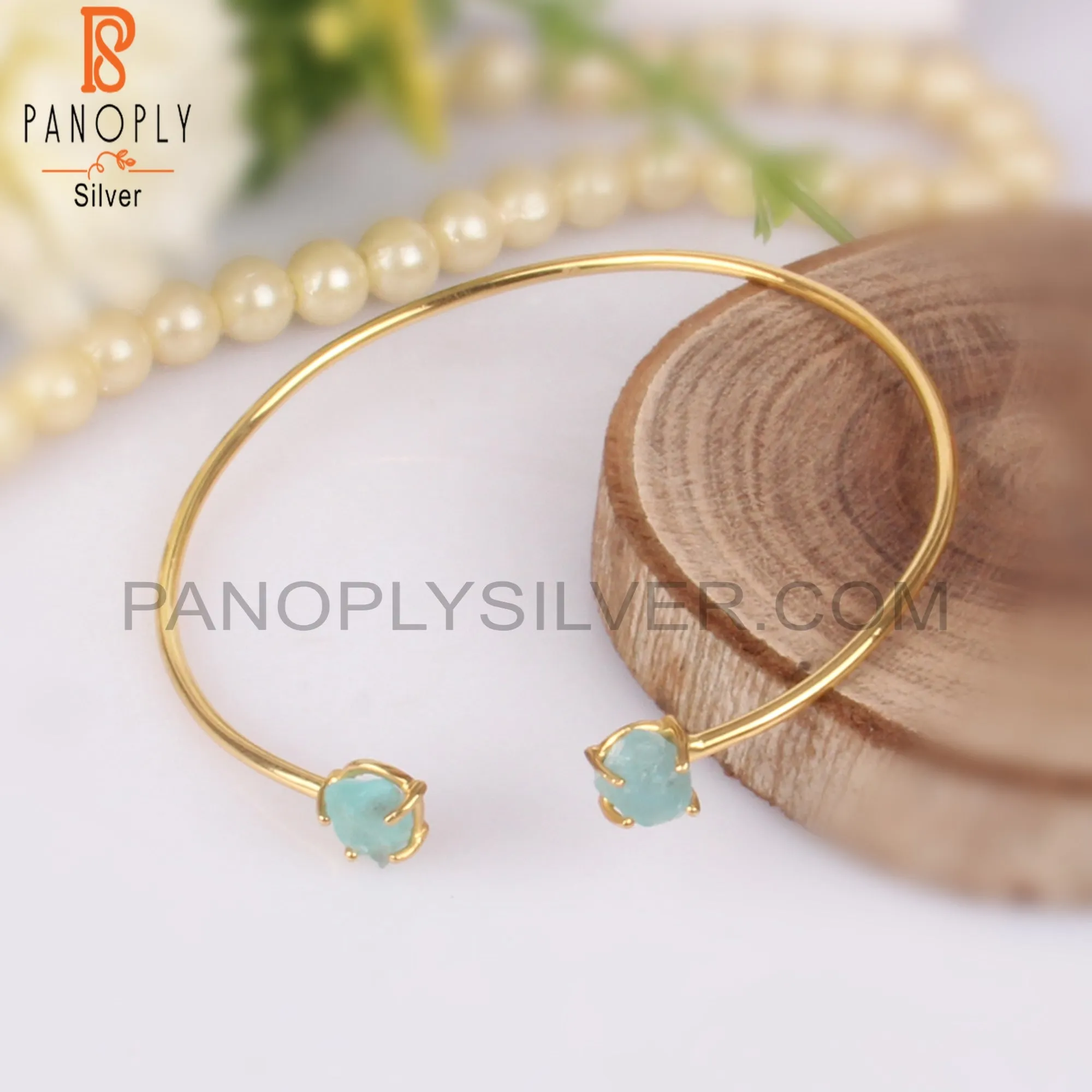 Apatite 925 Quality Openable Rough Bangles